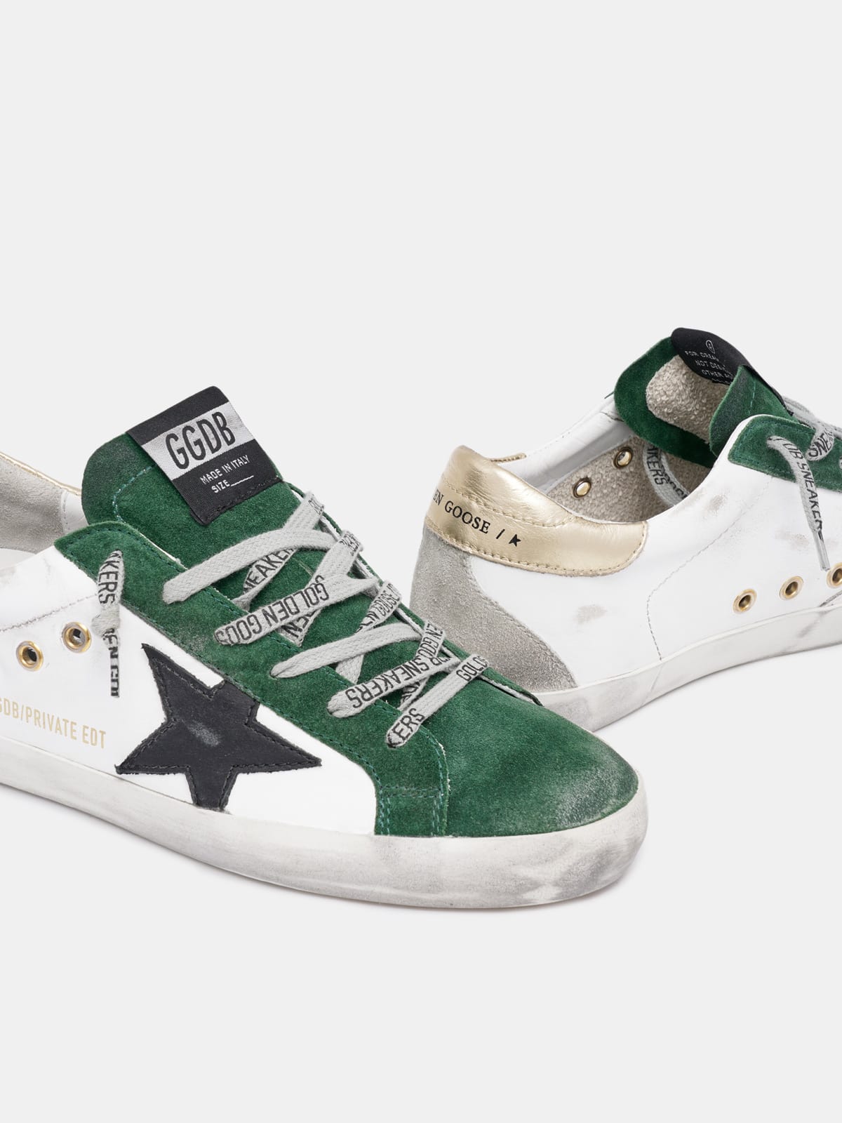 Golden goose green store sneakers