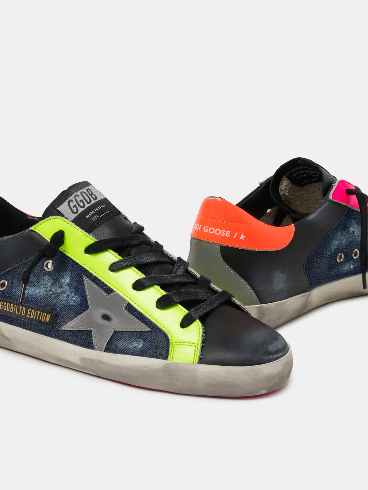 Golden goose neon store sneakers