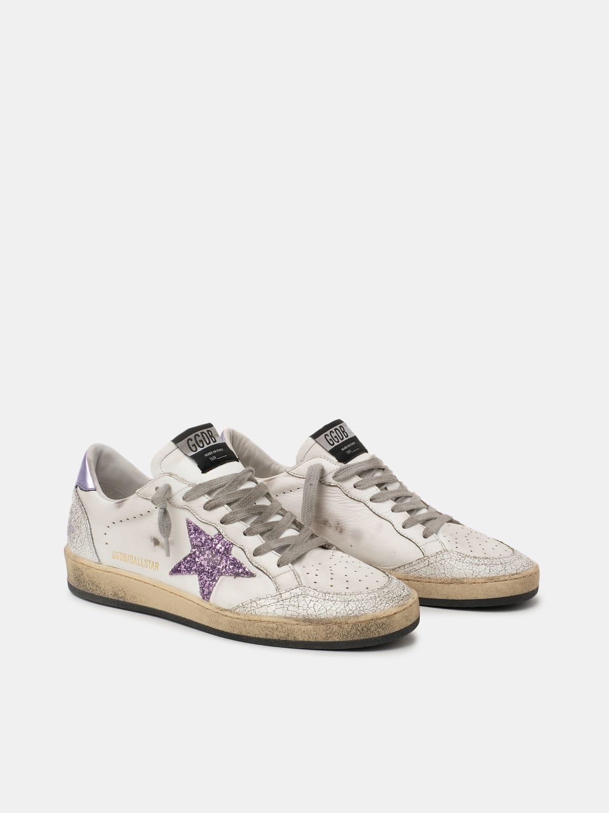 Purple golden cheap goose sneakers