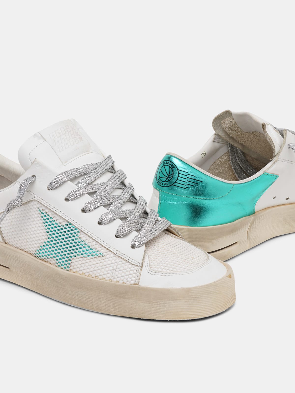 Golden goose sale green sneakers