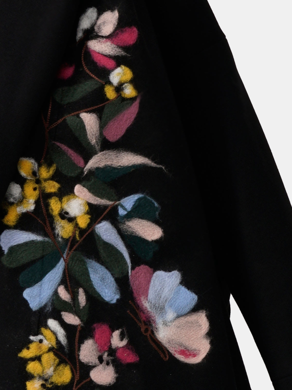 Embroidered black outlet coat