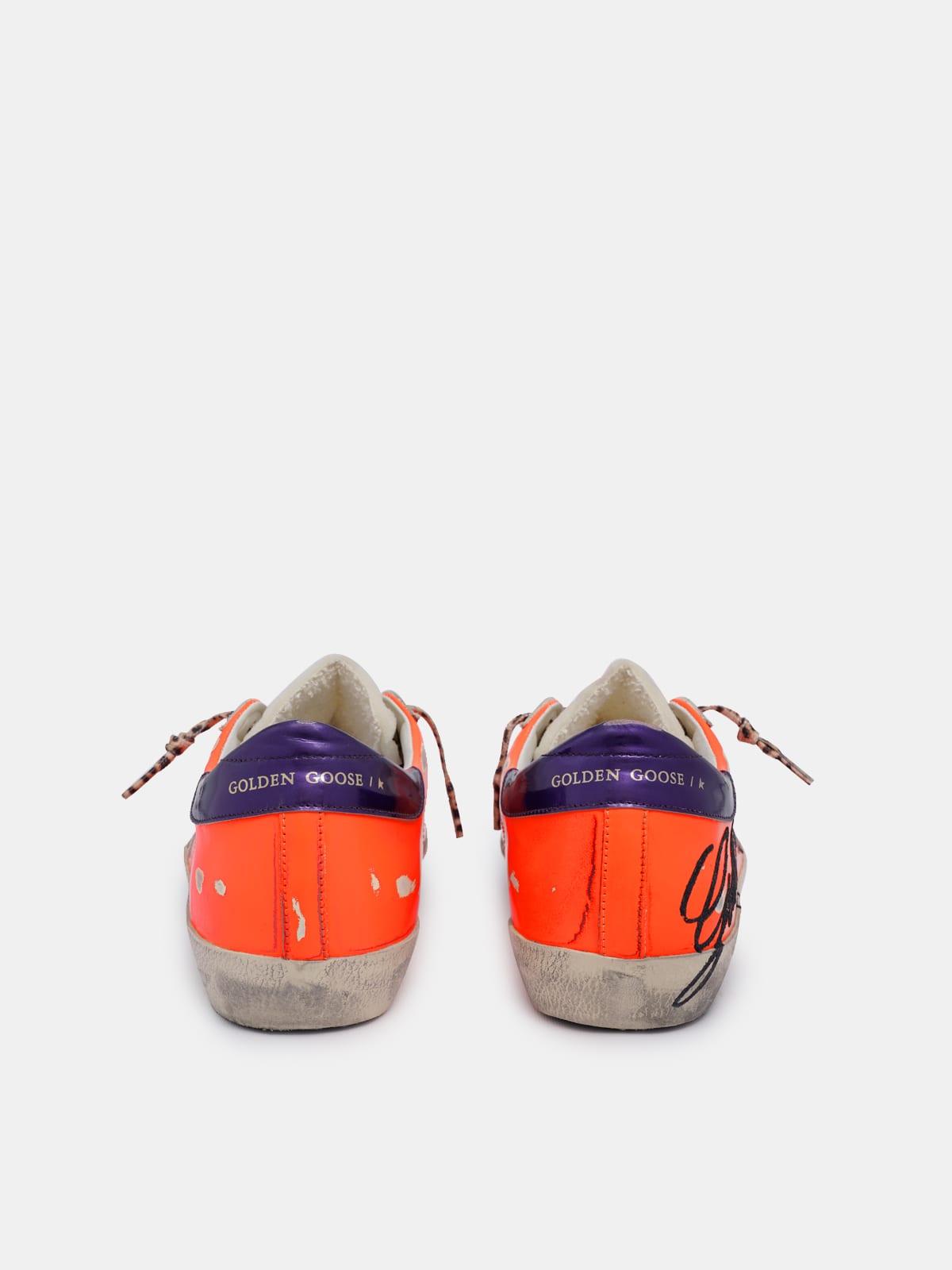 Golden goose hot sale superstar orange