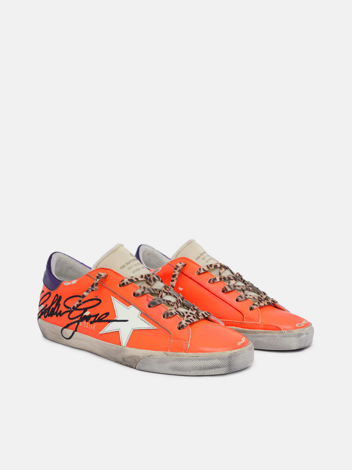 Golden goose 2025 superstar orange