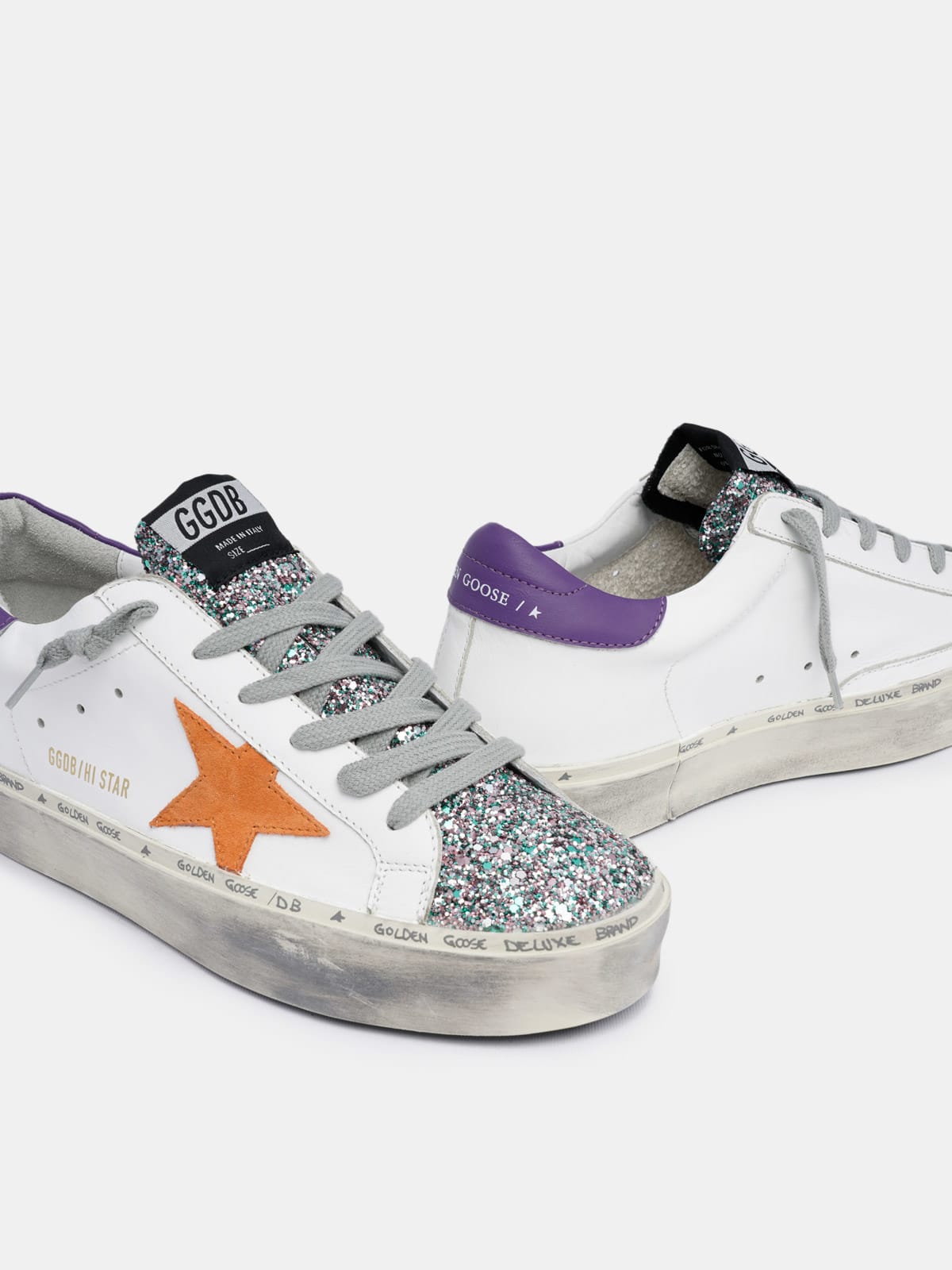 Golden goose hot sale white glitter