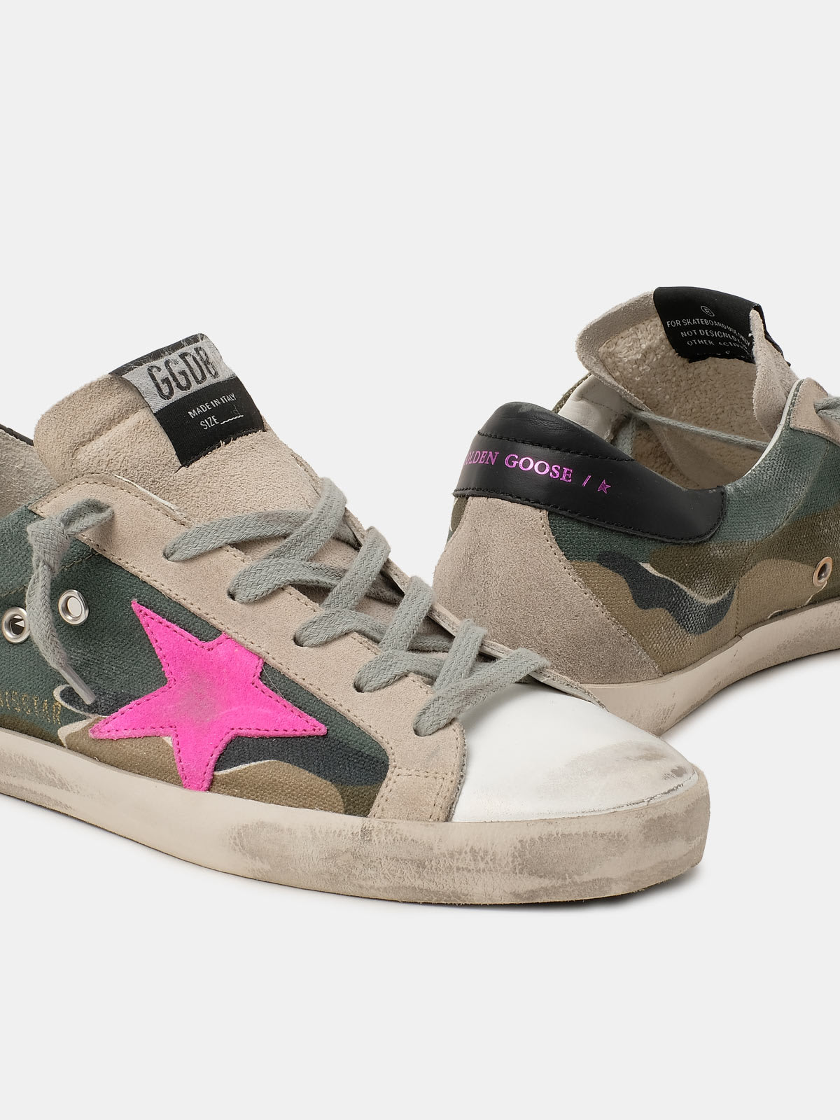 Super-Star sneakers with camouflage pattern | Golden Goose