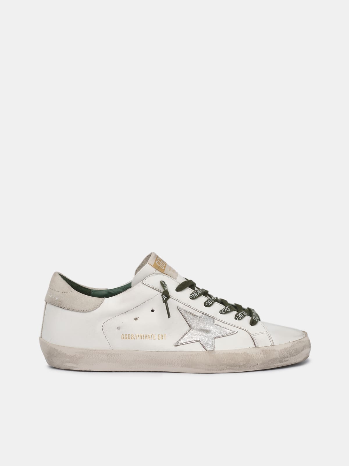 White Super Star sneakers with silver star