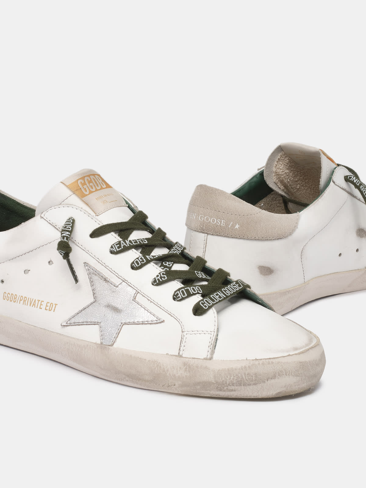 Golden goose superstar white on sale silver