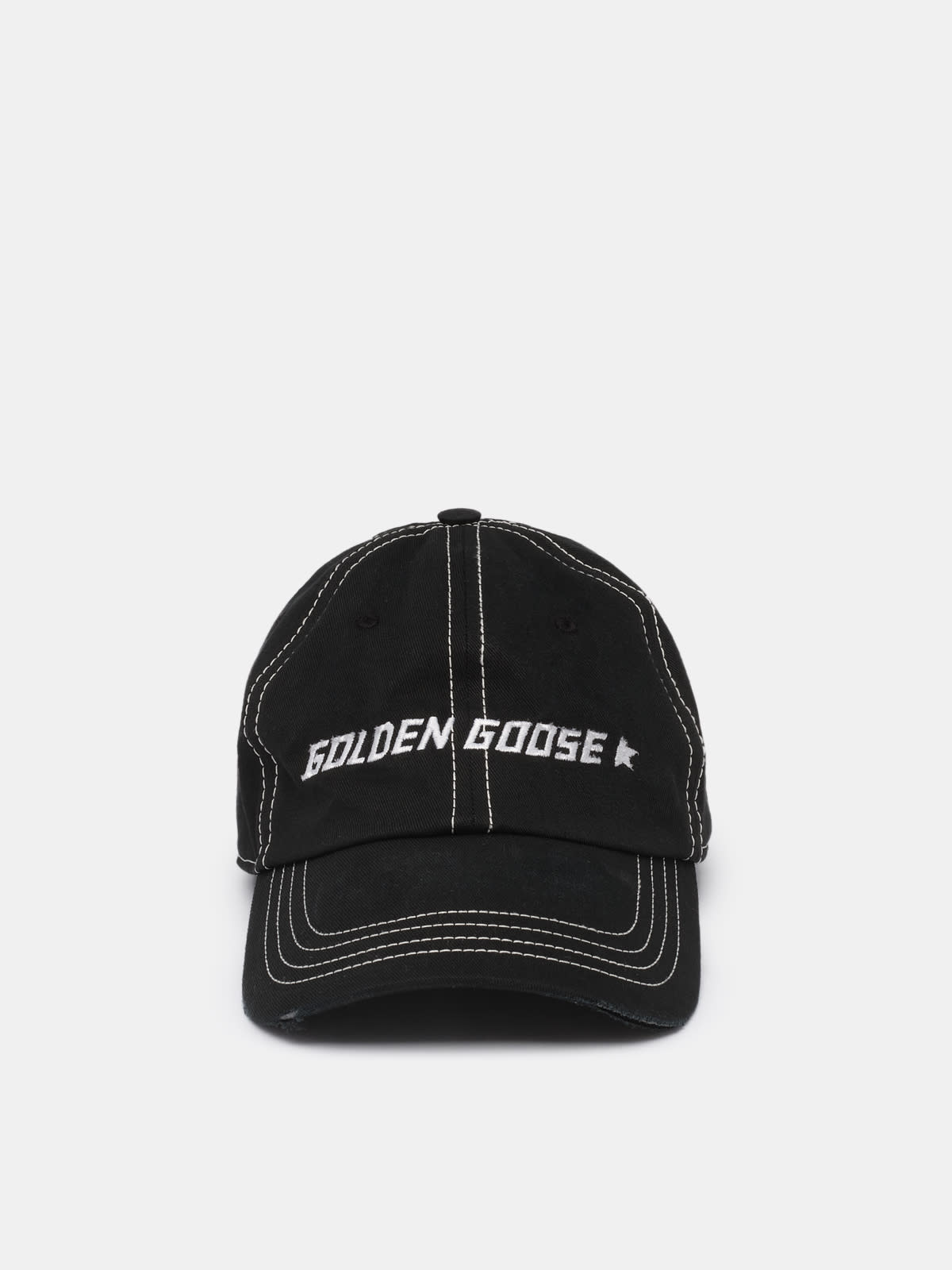 Golden Goose - Aden black baseball cap with contrasting logo in 