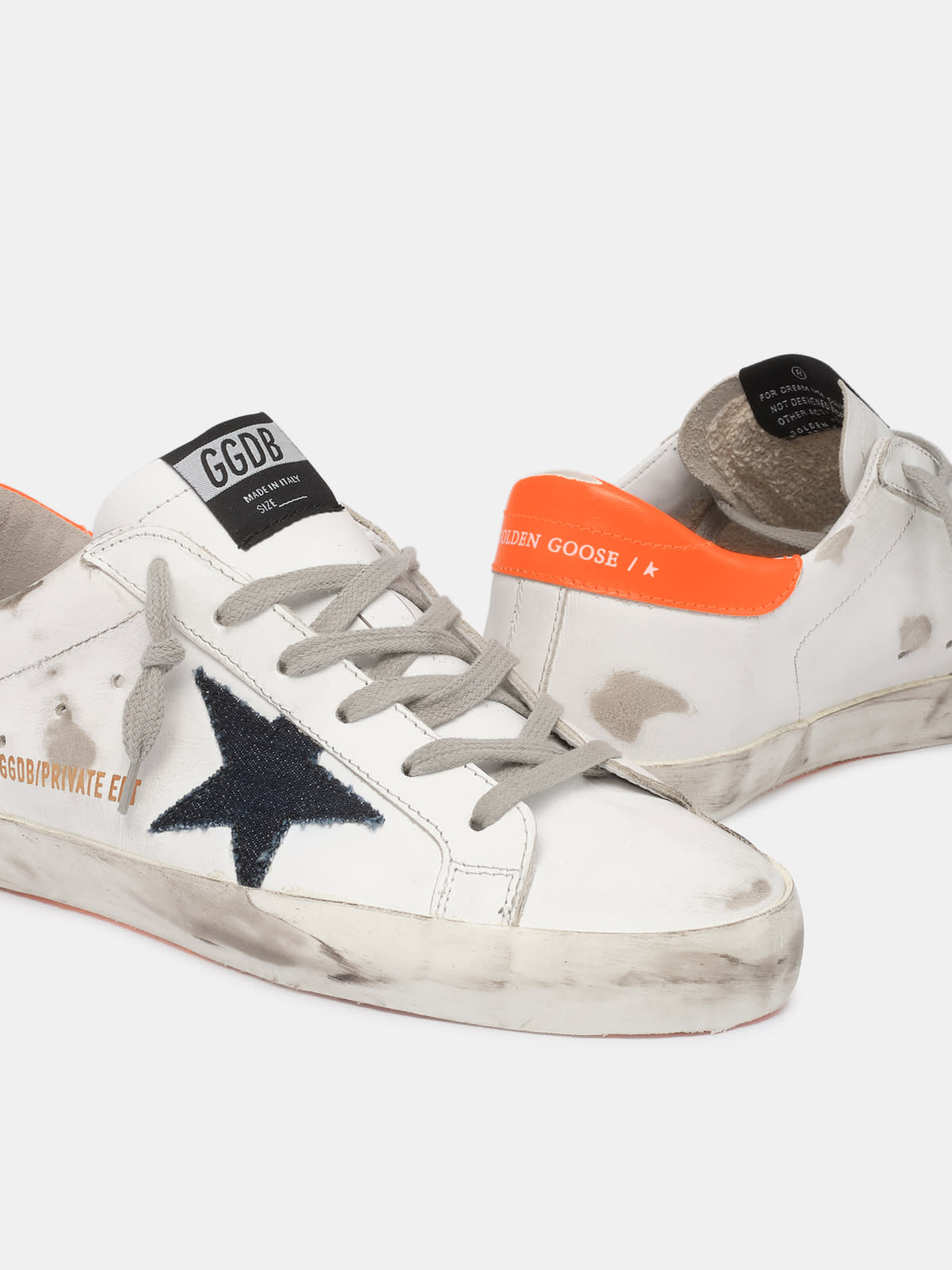 Golden goose store sneakers orange