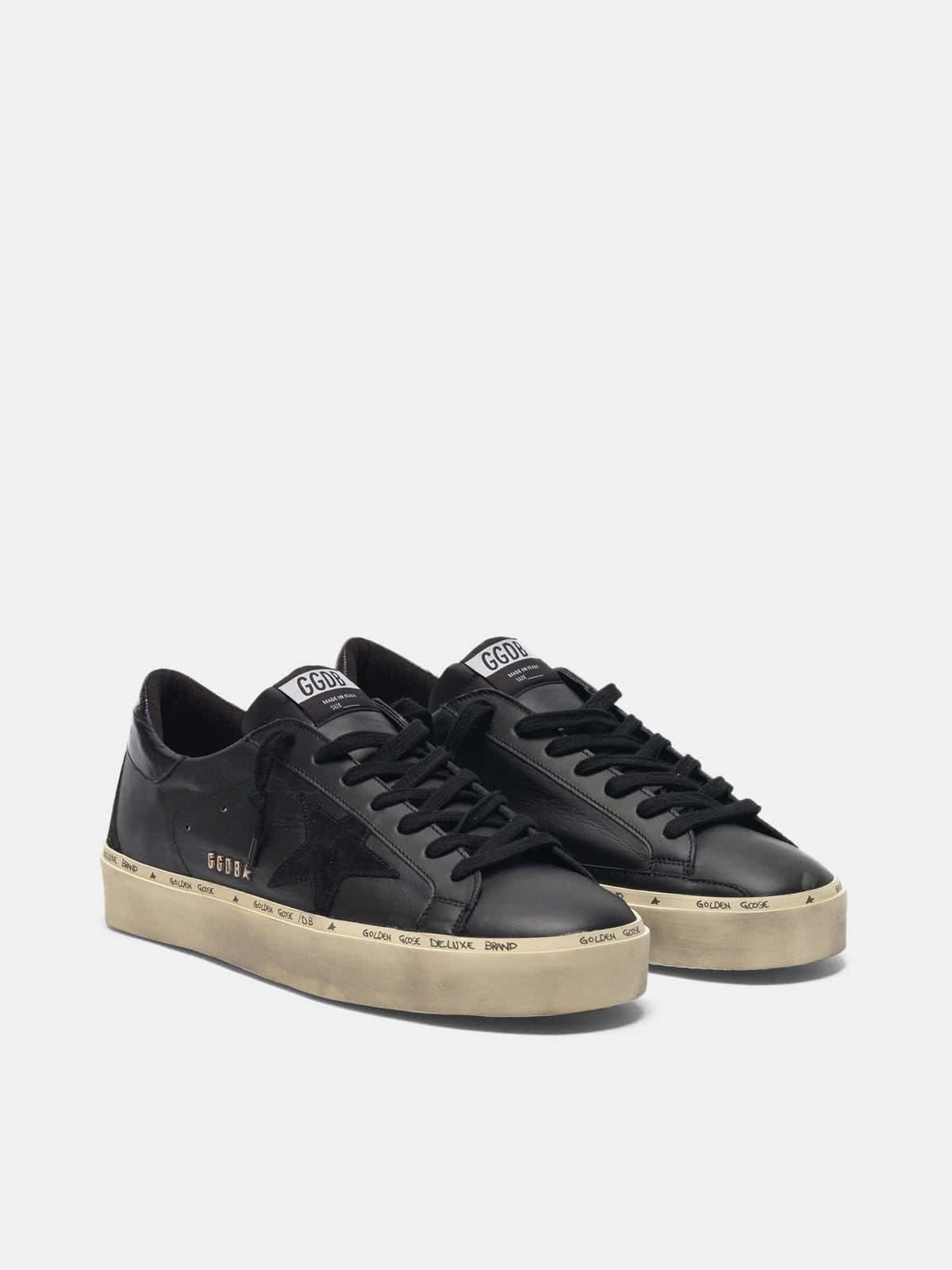 Hi-Star sneakers in leather with studded GGDB lettering