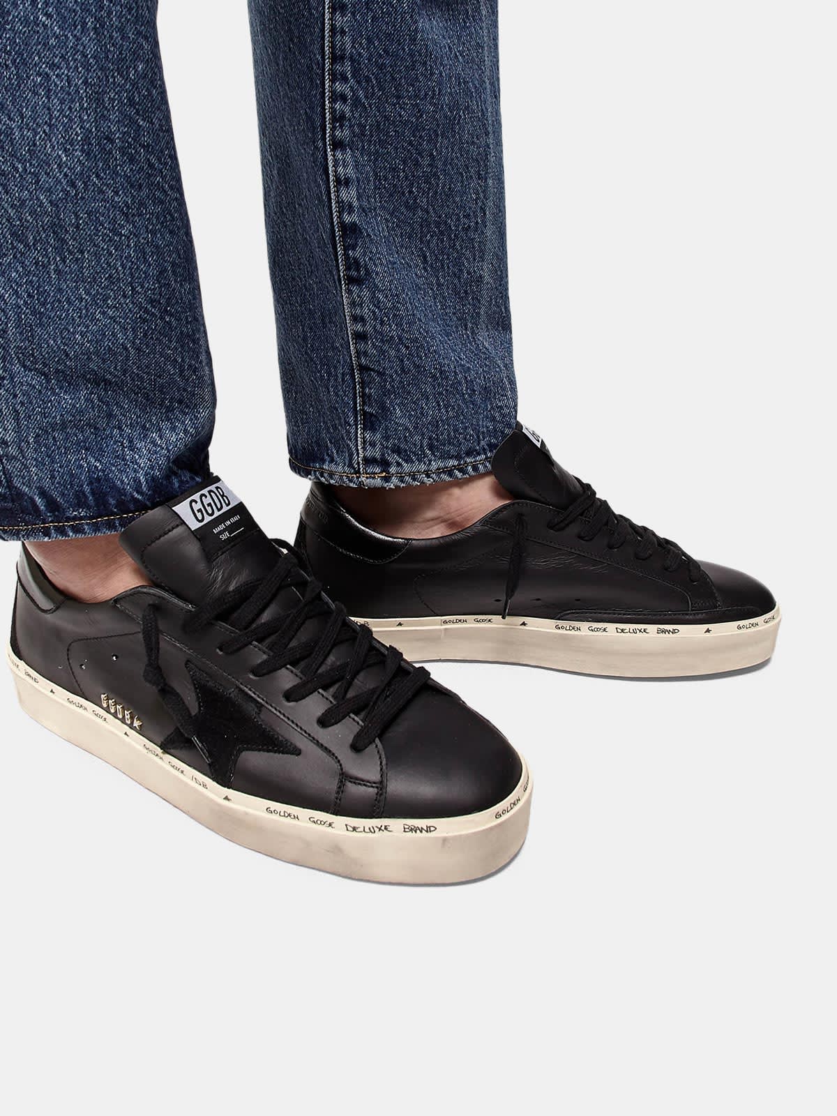 Hi-Star sneakers in leather with studded GGDB lettering
