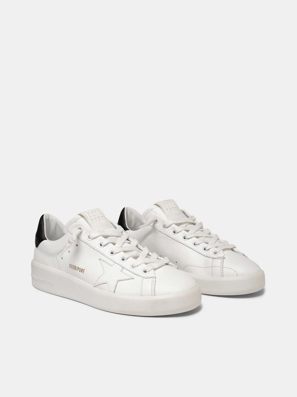 purestar sneakers with glittery silver heel tab