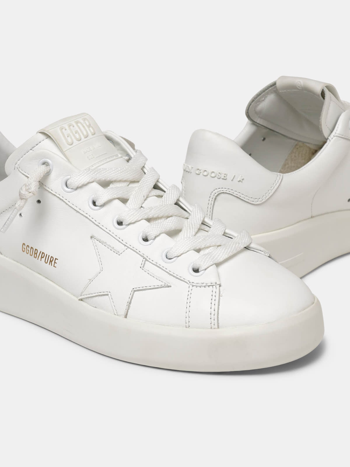 Golden goose purestar white sales sneakers