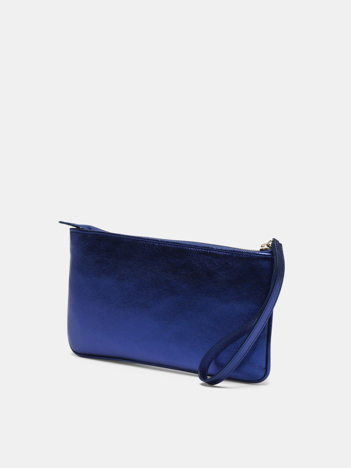 Golden Goose - Metallic blue Star Wrist clutch bag     in 
