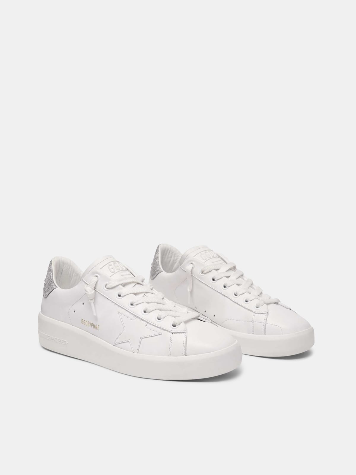 PURESTAR sneakers with glittery silver heel tab | Golden Goose