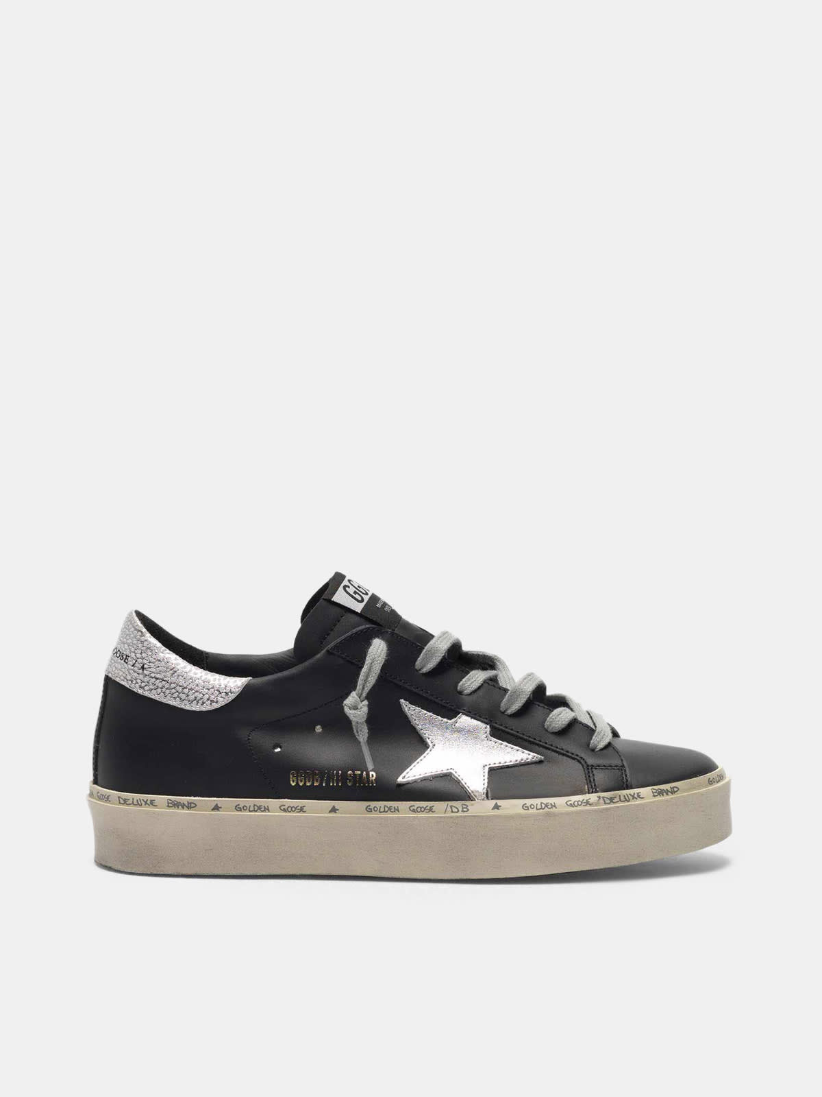 Golden goose hi star sales black sneakers