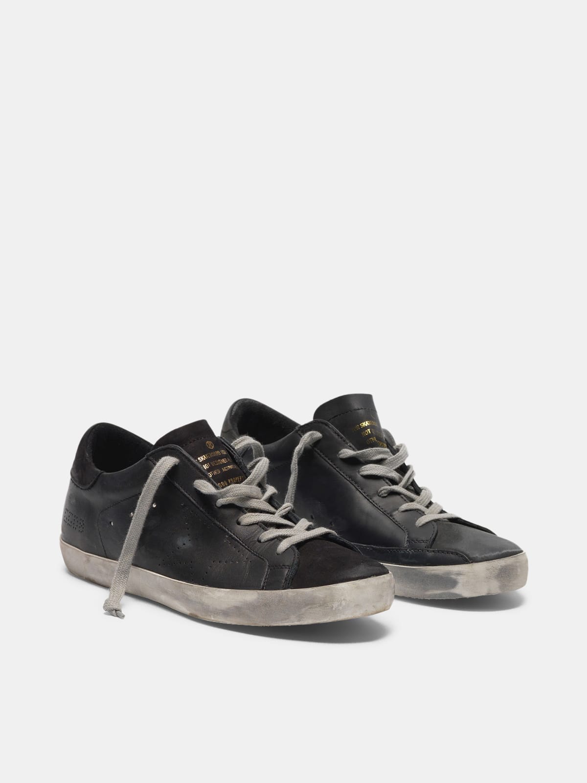 Sneakers super star in cheap pelle e stella traforata