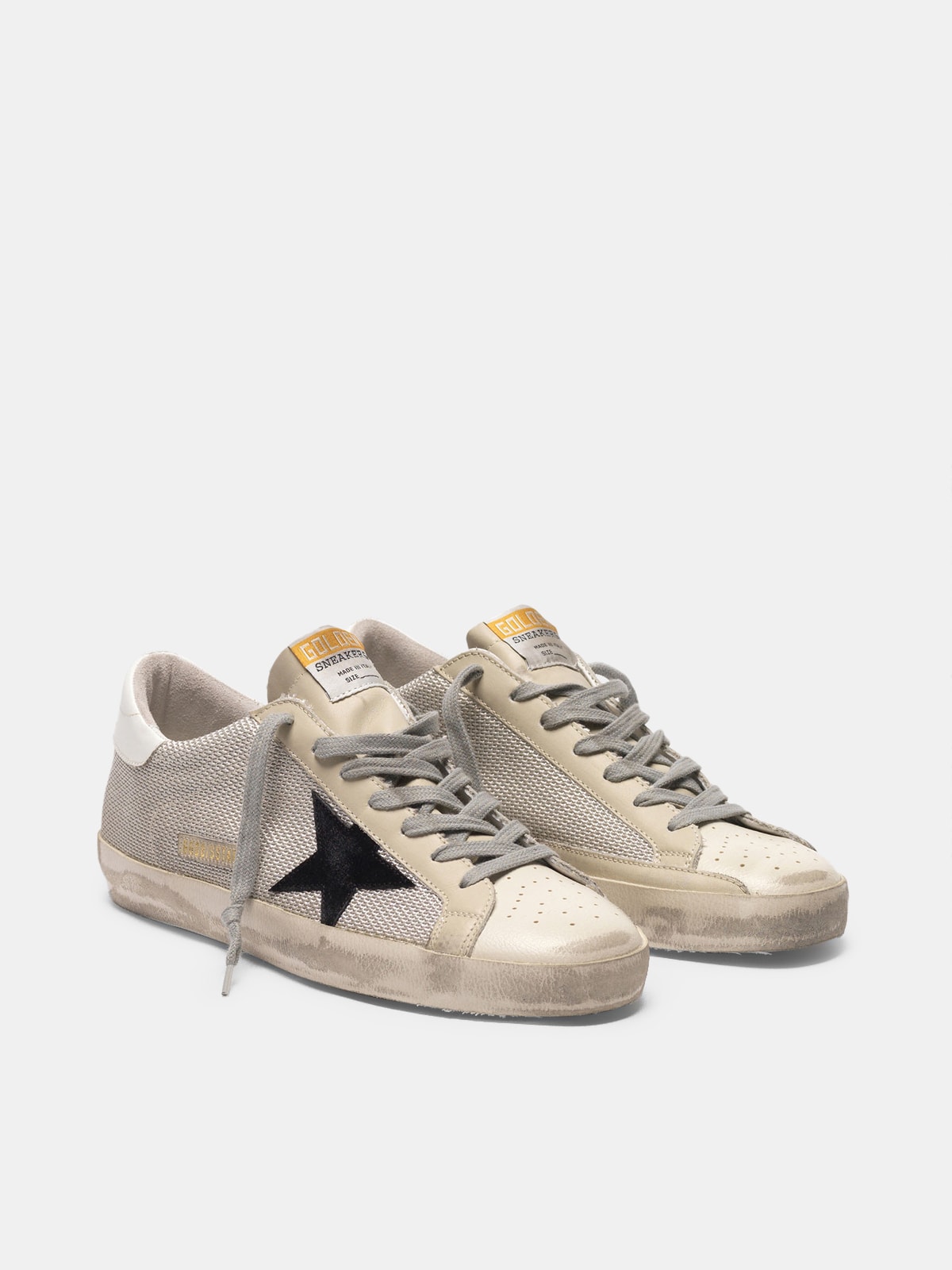 Super-Star sneakers in leather with mesh insert | Golden Goose