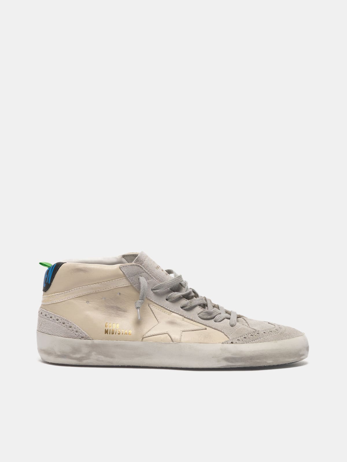 Mid star sneakers in deals smooth leather and suede