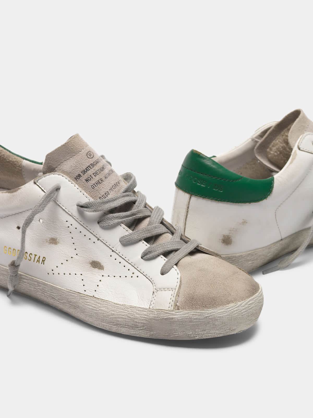 Super-Star sneakers in leather and suede with openwork star