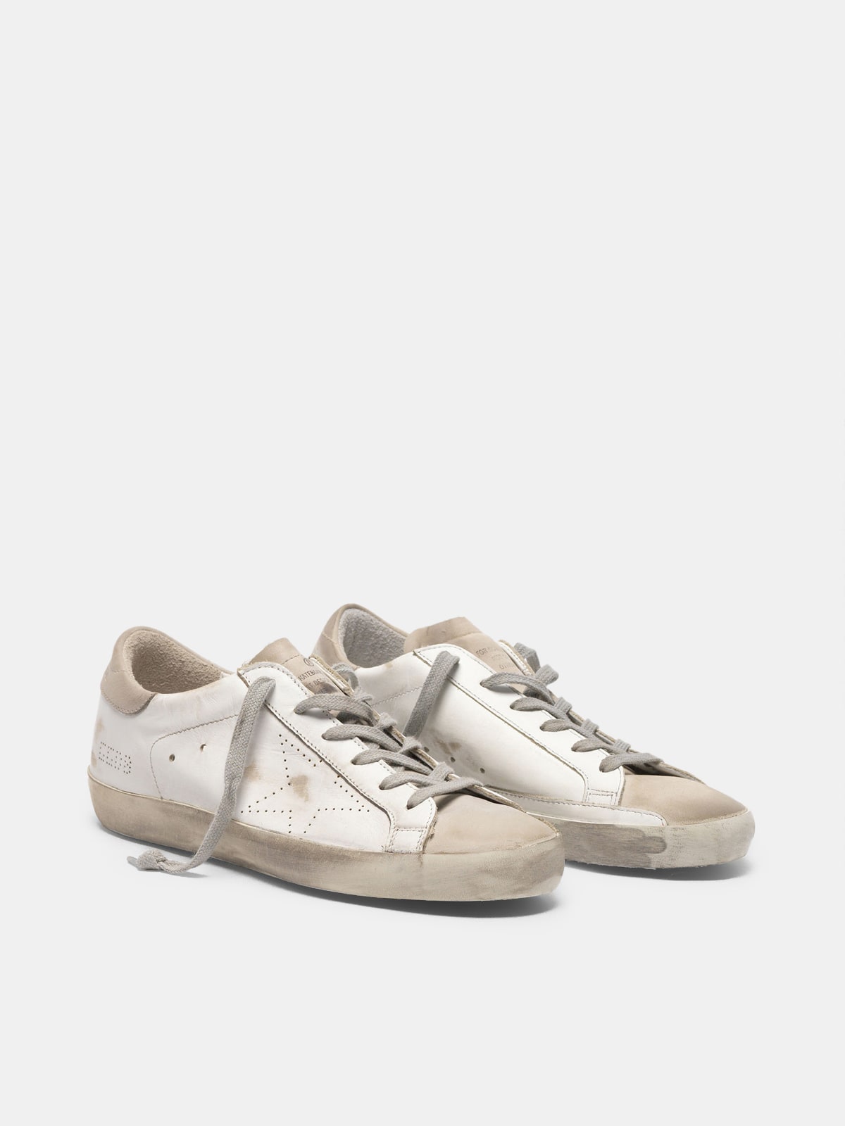 Super-Star sneakers in leather and suede with openwork star