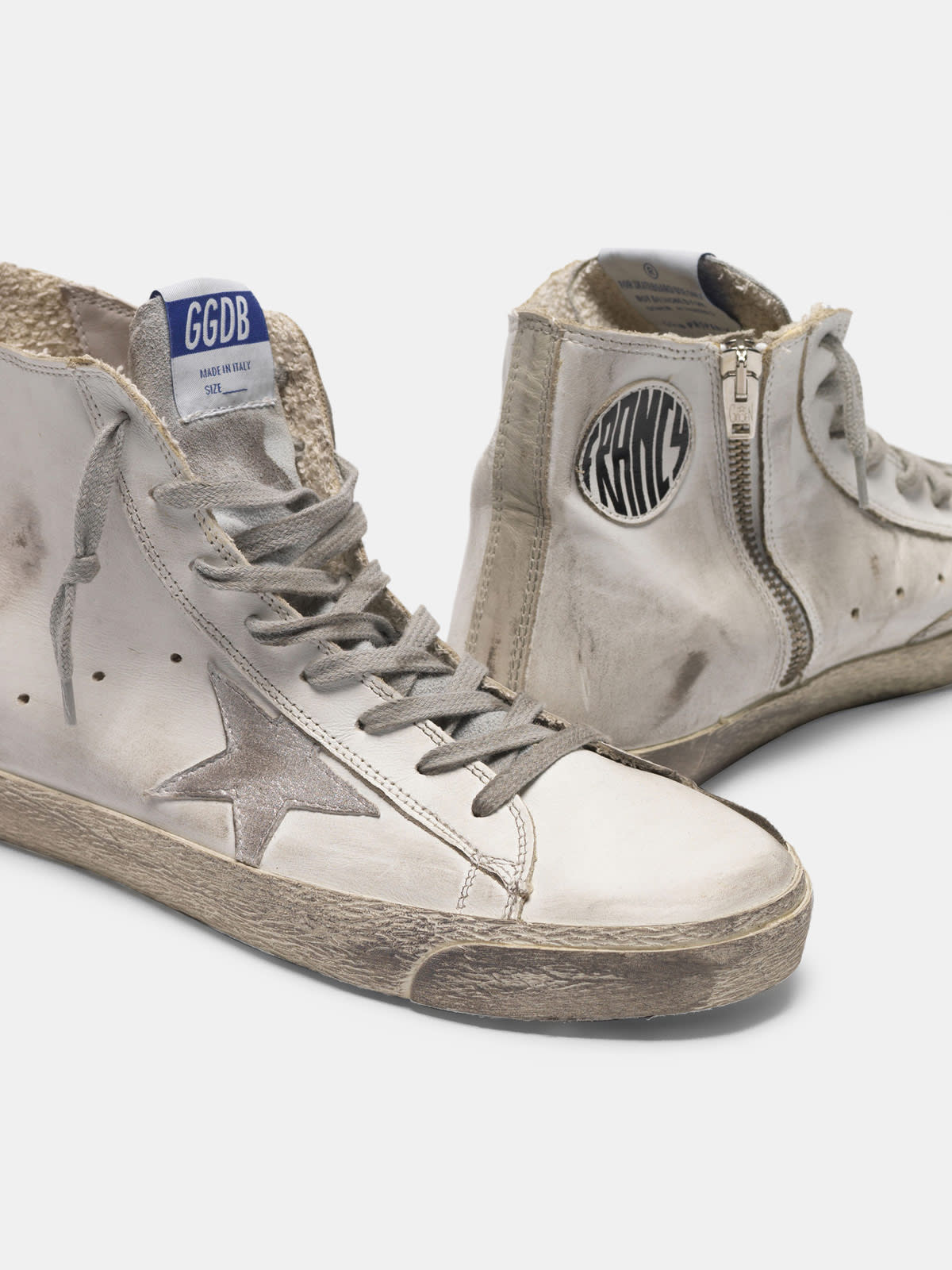 Francy sneakers in leather with suede star | Golden Goose