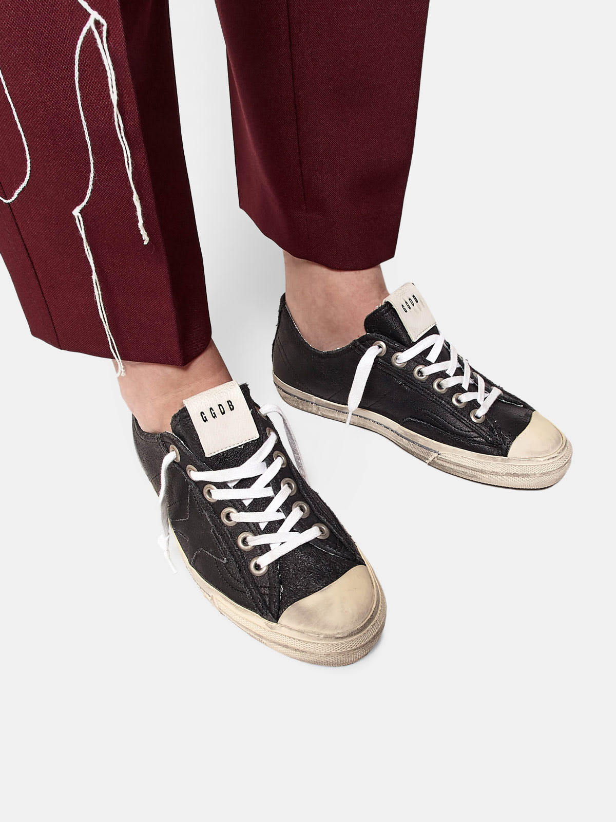 V-STAR sneakers in vintage-effect leather | Golden Goose