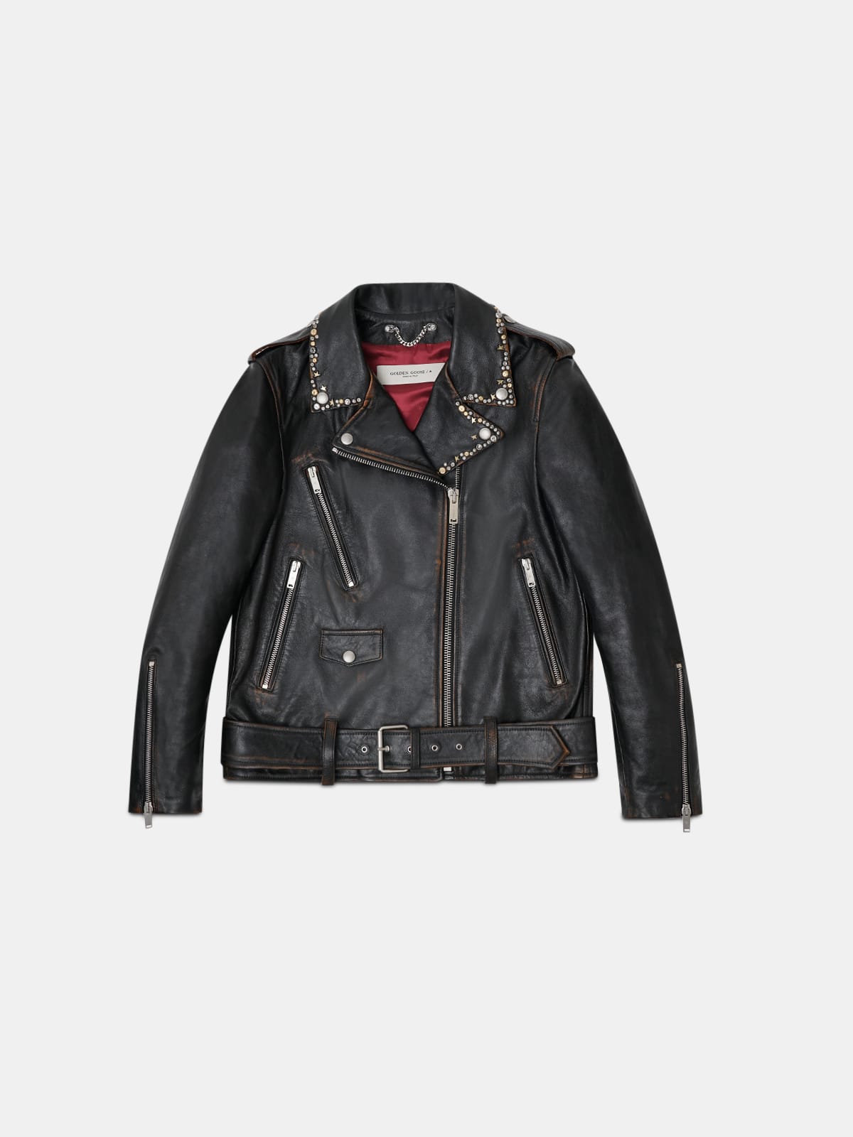 LEATHER BIKER JACKET LIMITED EDITION - Black