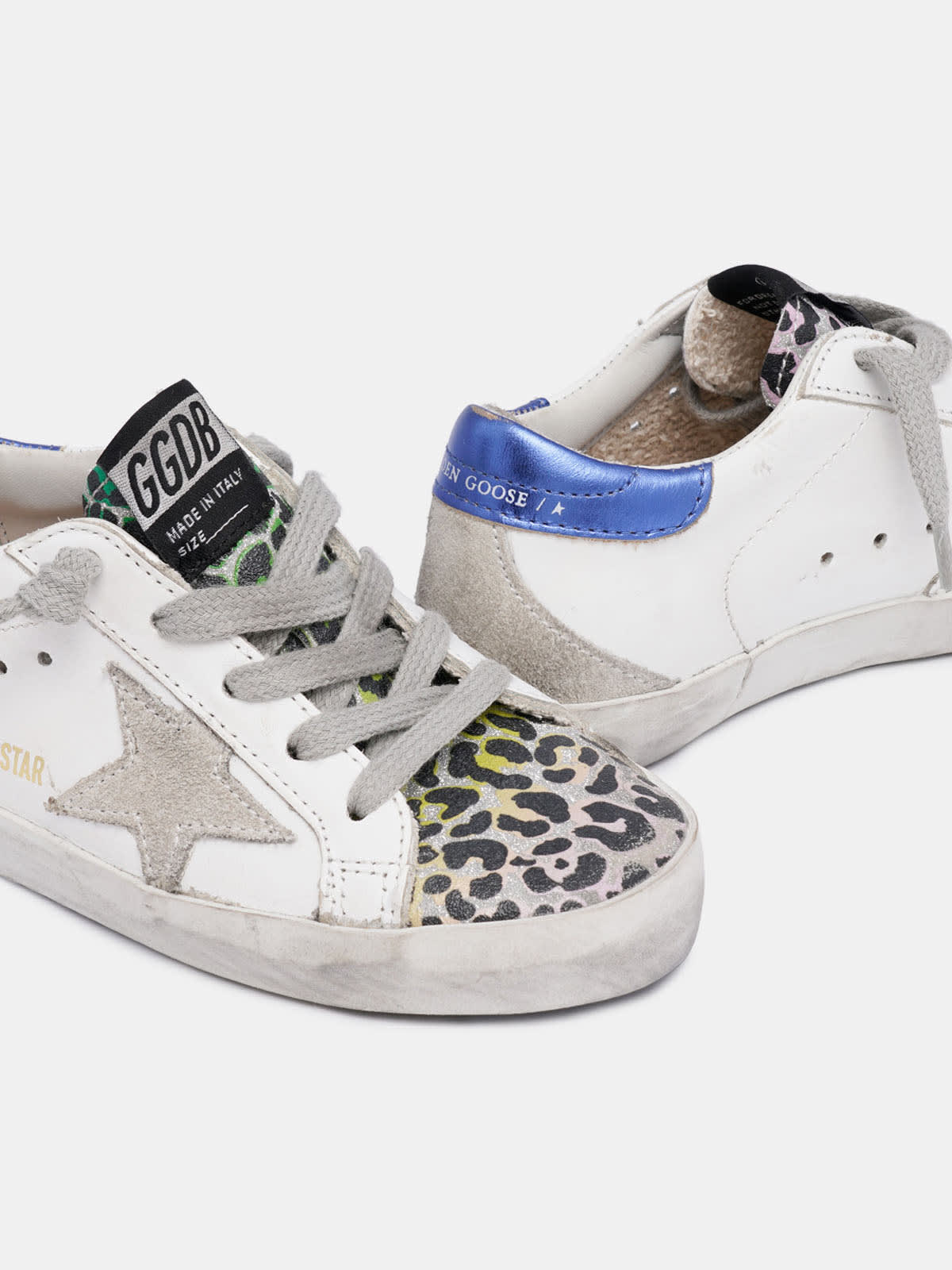 Golden goose white deals suede leopard may sneakers