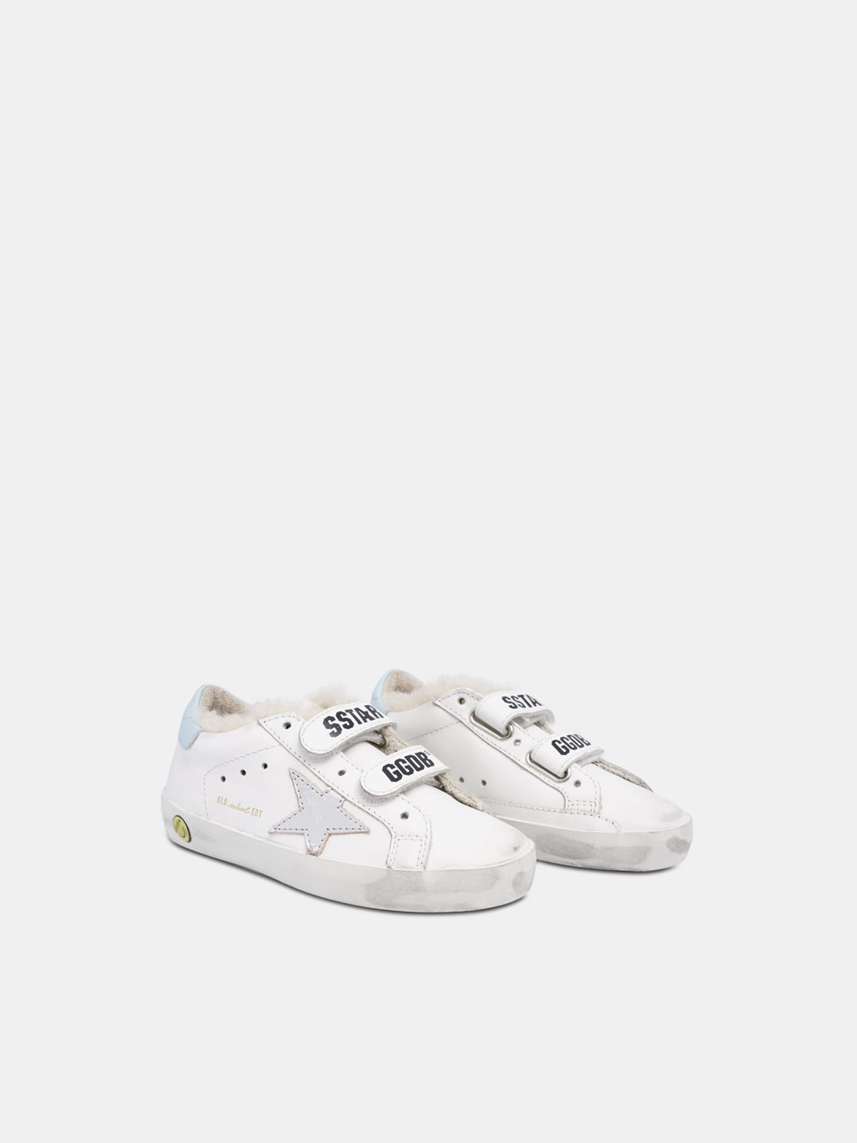 Old School sneakers with shearling interior and silver star | Golden Goose