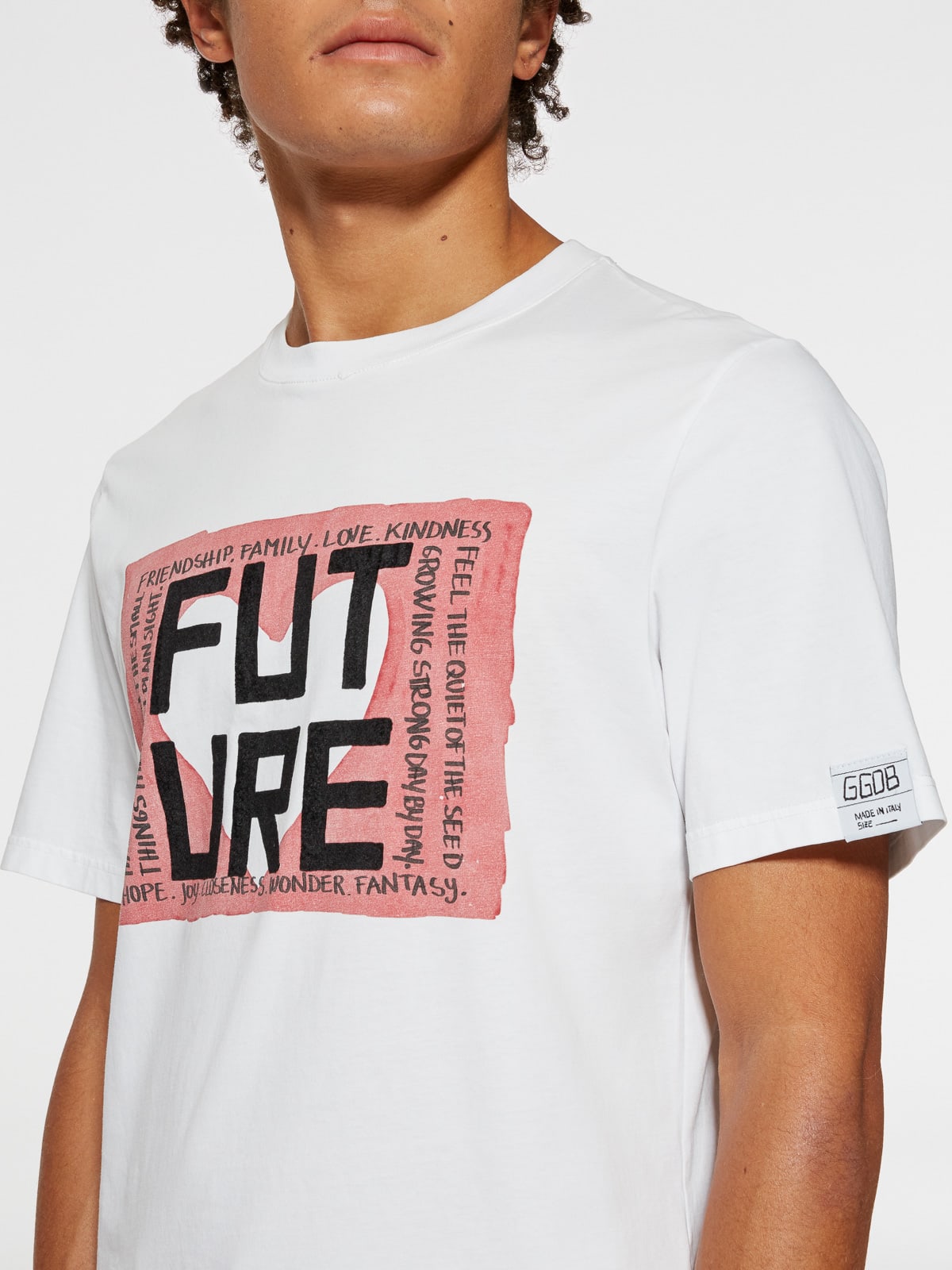 White Adamo T-shirt with Future print | Golden Goose