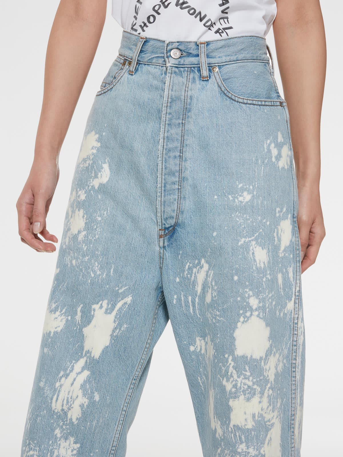 Breezy denim jeans with faded effect Golden Goose