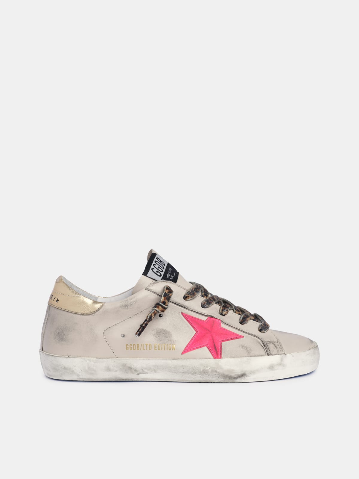 Mujer Zapatillas Deportivas Super-Star Con Estrella Dorada Y Refuerzo Del  Talón Negro De Purpurina, Super-Star Golden Goose