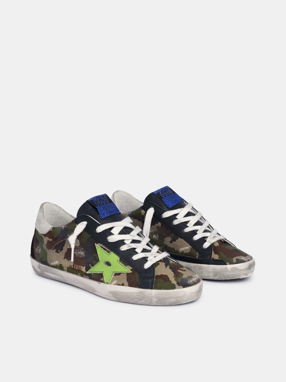 Golden goose best sale camo running sneakers