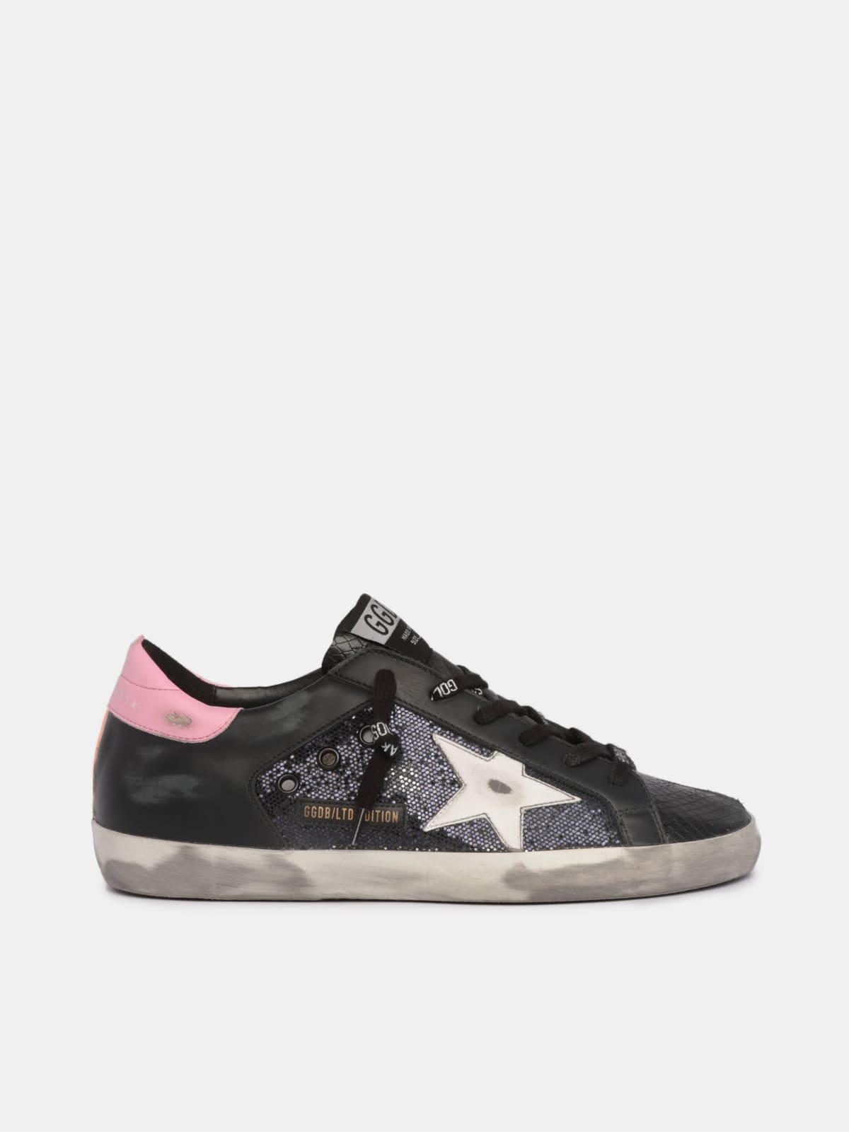 Golden goose pink hot sale glitter superstar sneakers