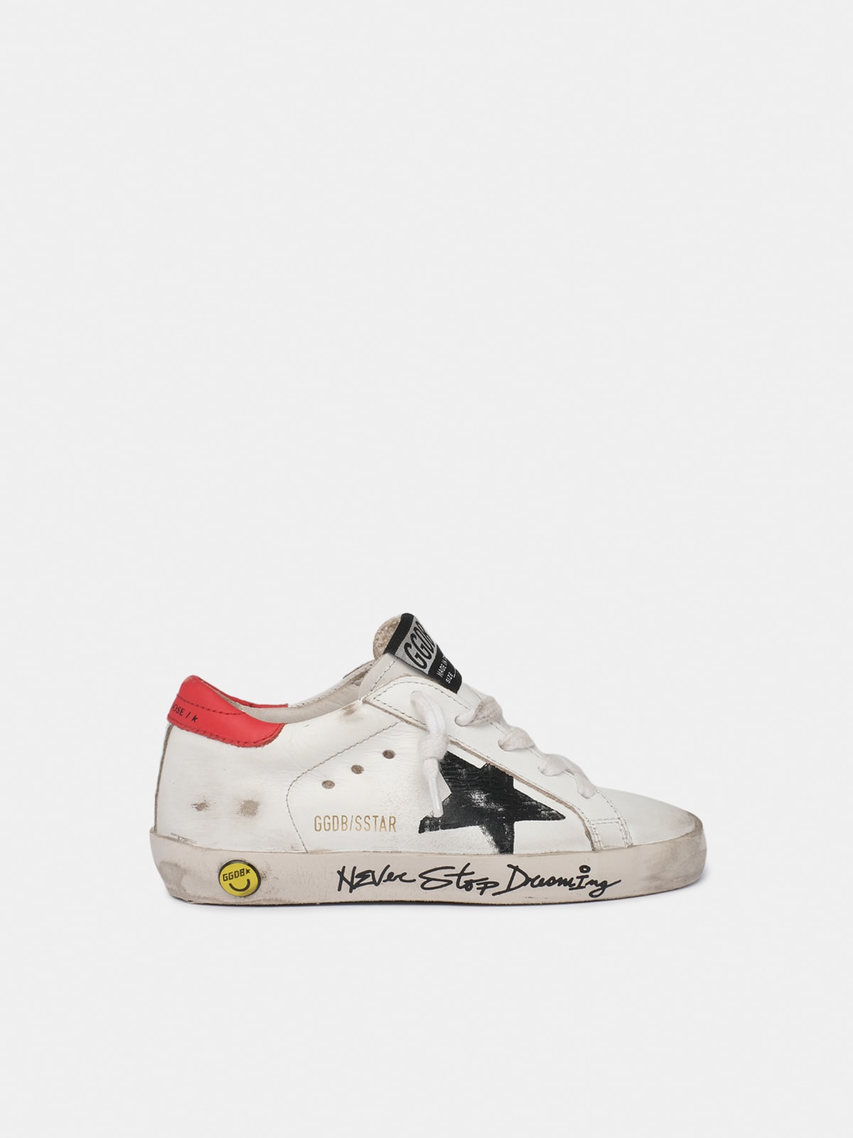 Al aire libre Se asemeja Aprendizaje Zapatillas deportivas Super-Star con estrella pintada y cinta foxing  decorada a mano | Golden Goose