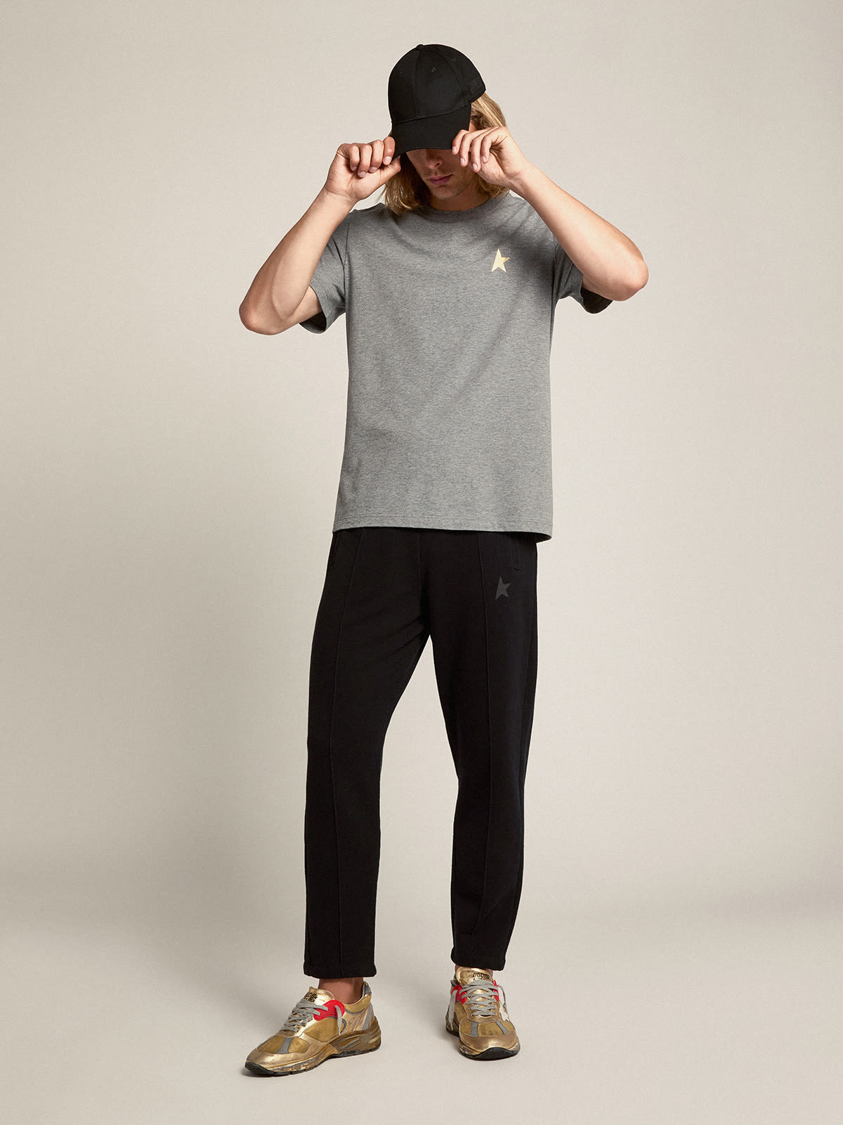 Golden Goose - Pantalon de jogging homme noir avec étoile sur le devant in 