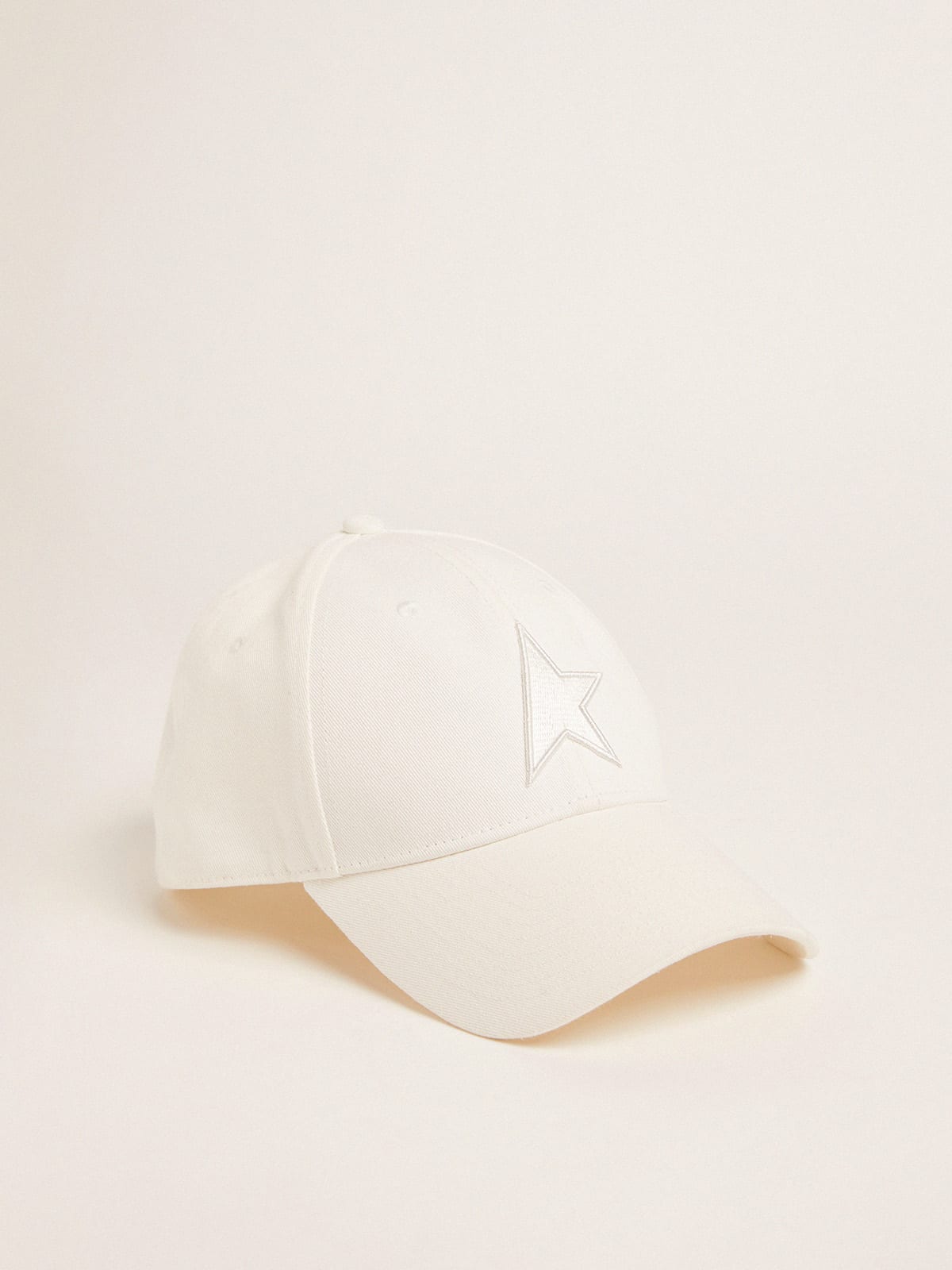 Golden Goose - Boné de beisebol branco com estrela in 