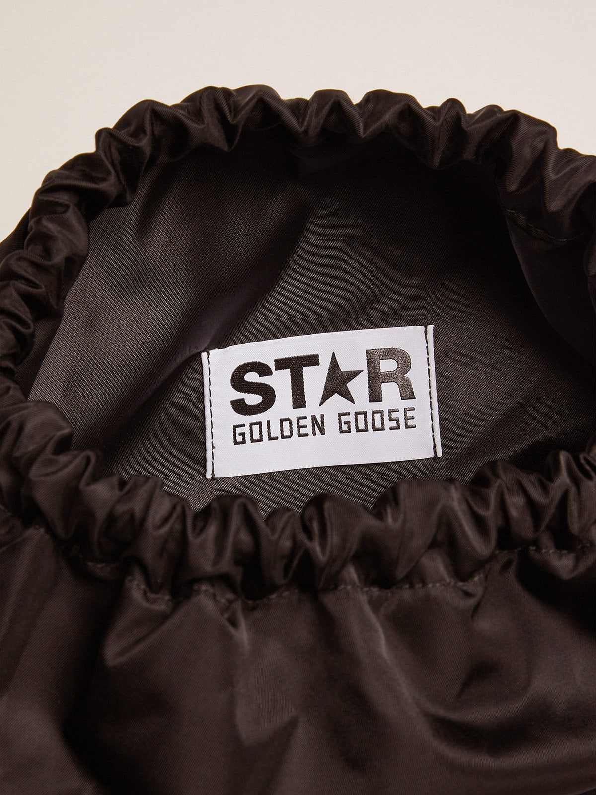 Golden Goose - Star Collection backpack in black nylon with drawstring fastening in 