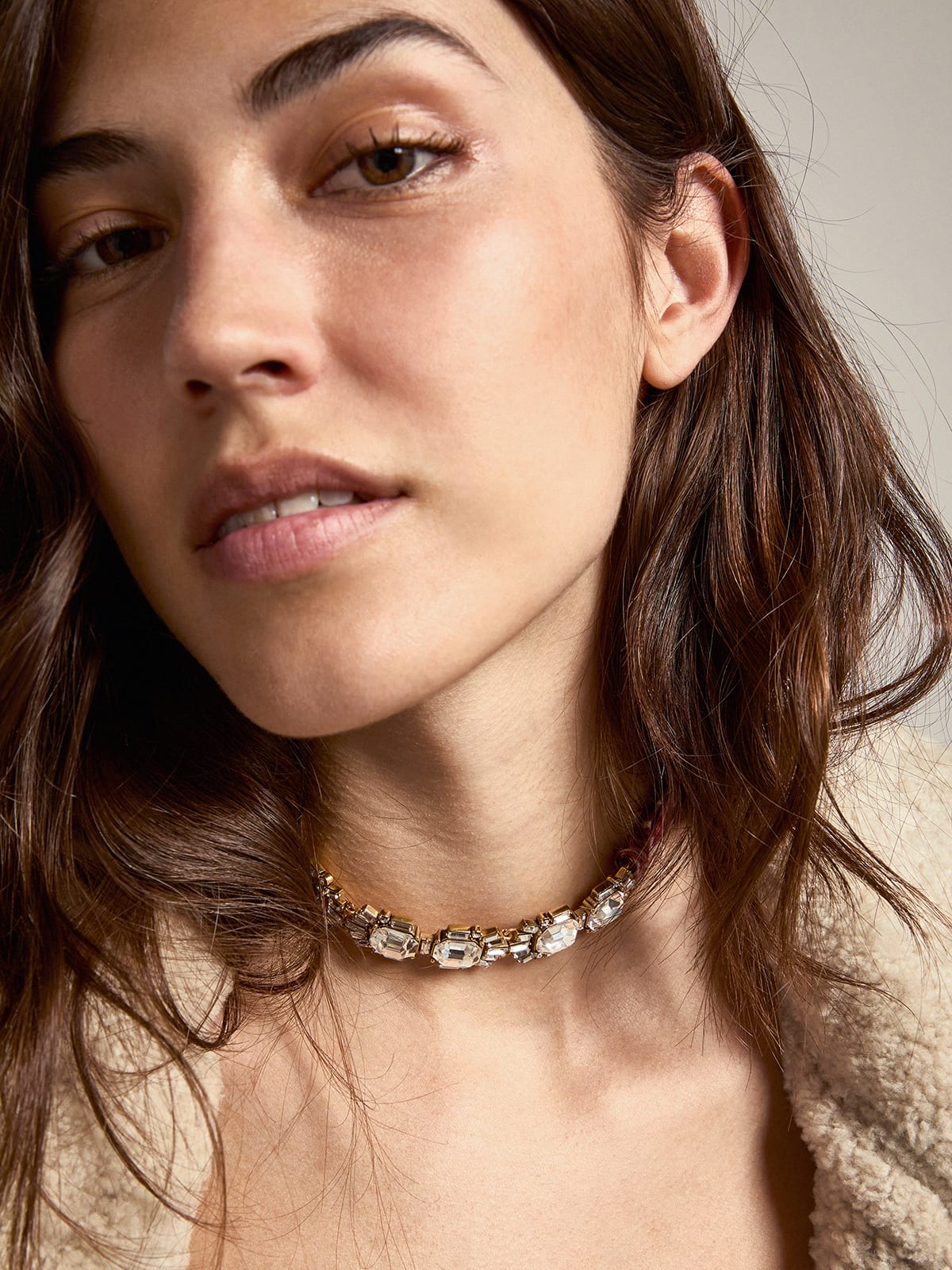 Slip dress with 3D-effect pleats | Golden Goose