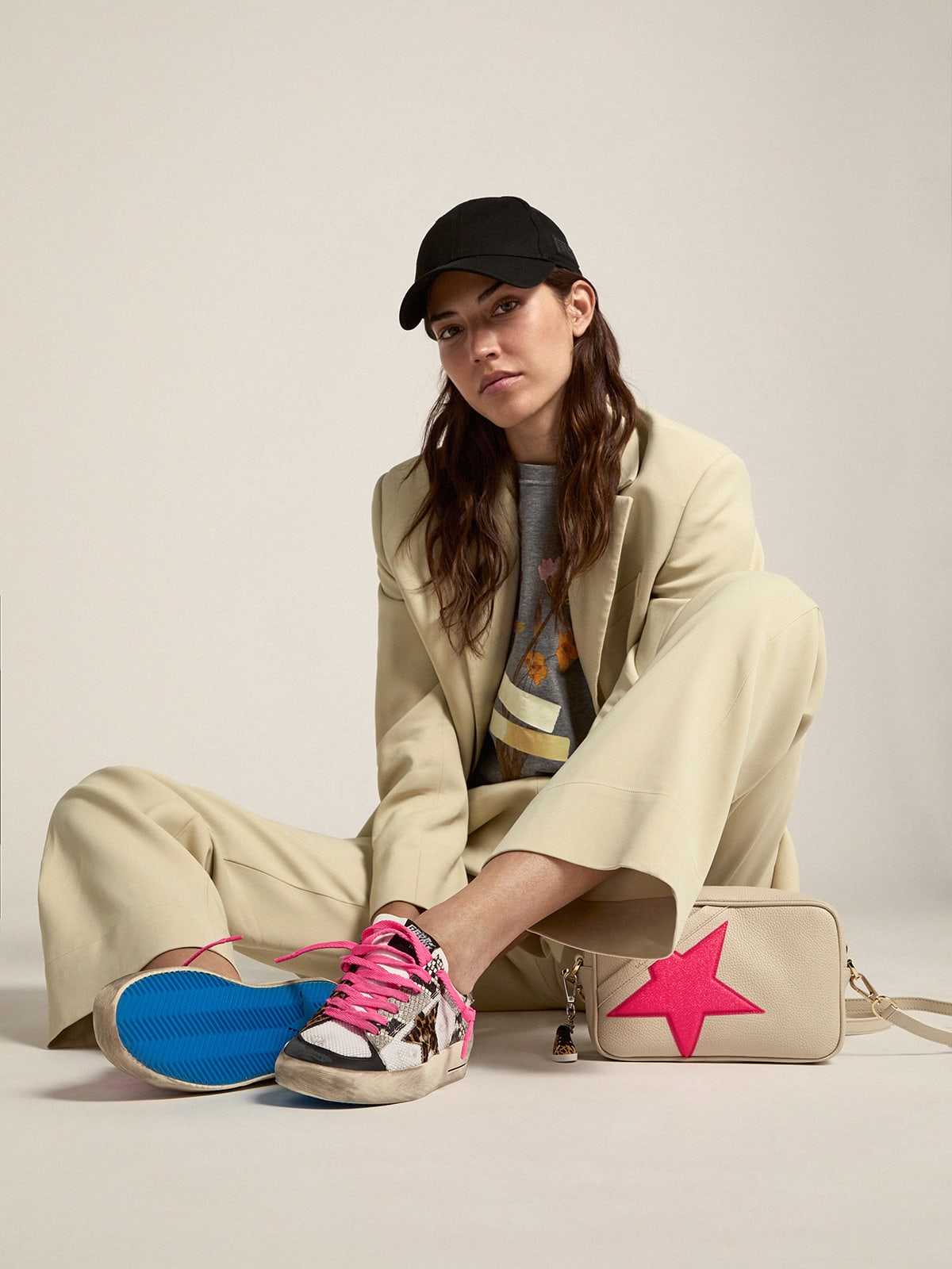 Golden Goose - Women’s Stardan LAB sneakers with leather upper and leopard-print pony skin star in 