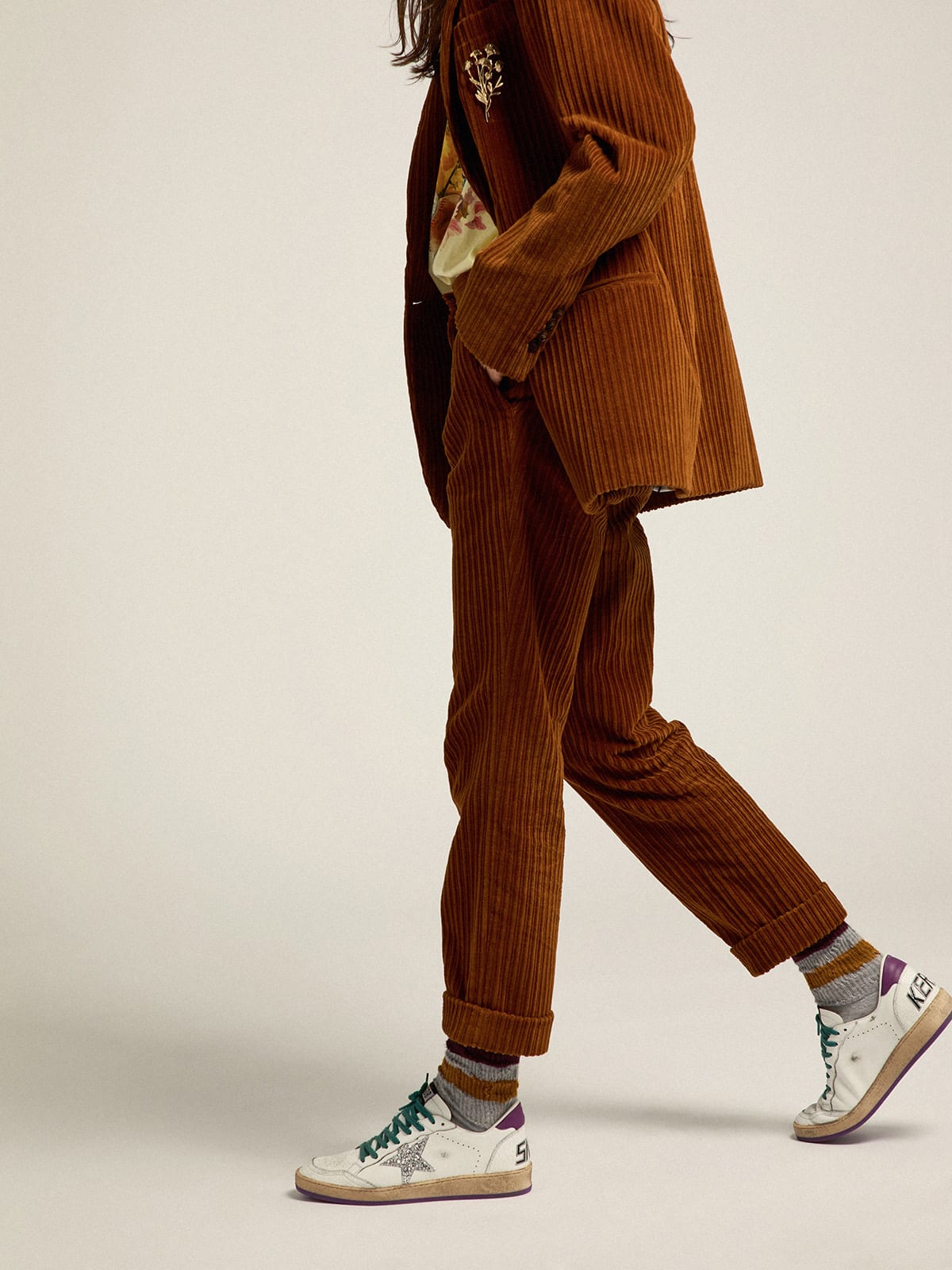 Ballstar suede sneakers with logo patch on the side