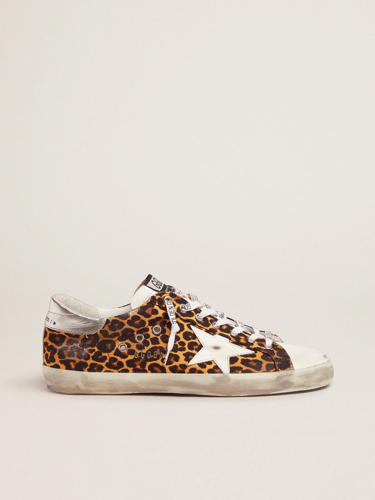 Mensajero la carretera Esmerado Zapatillas deportivas Super-Star LTD de tela con motivo leopardo | Golden  Goose