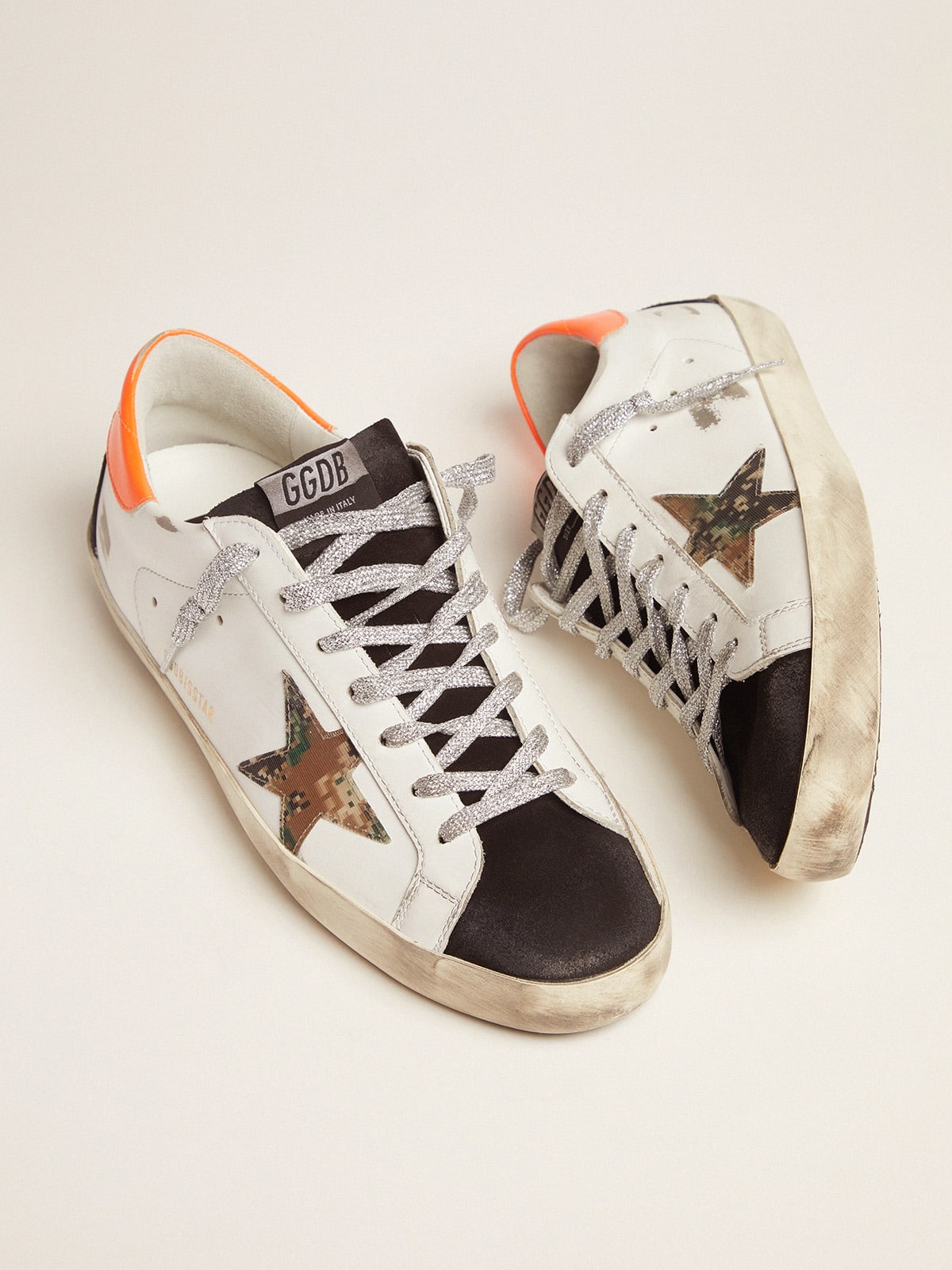 Golden Goose - Super-Star sneakers with pixel camouflage star in 