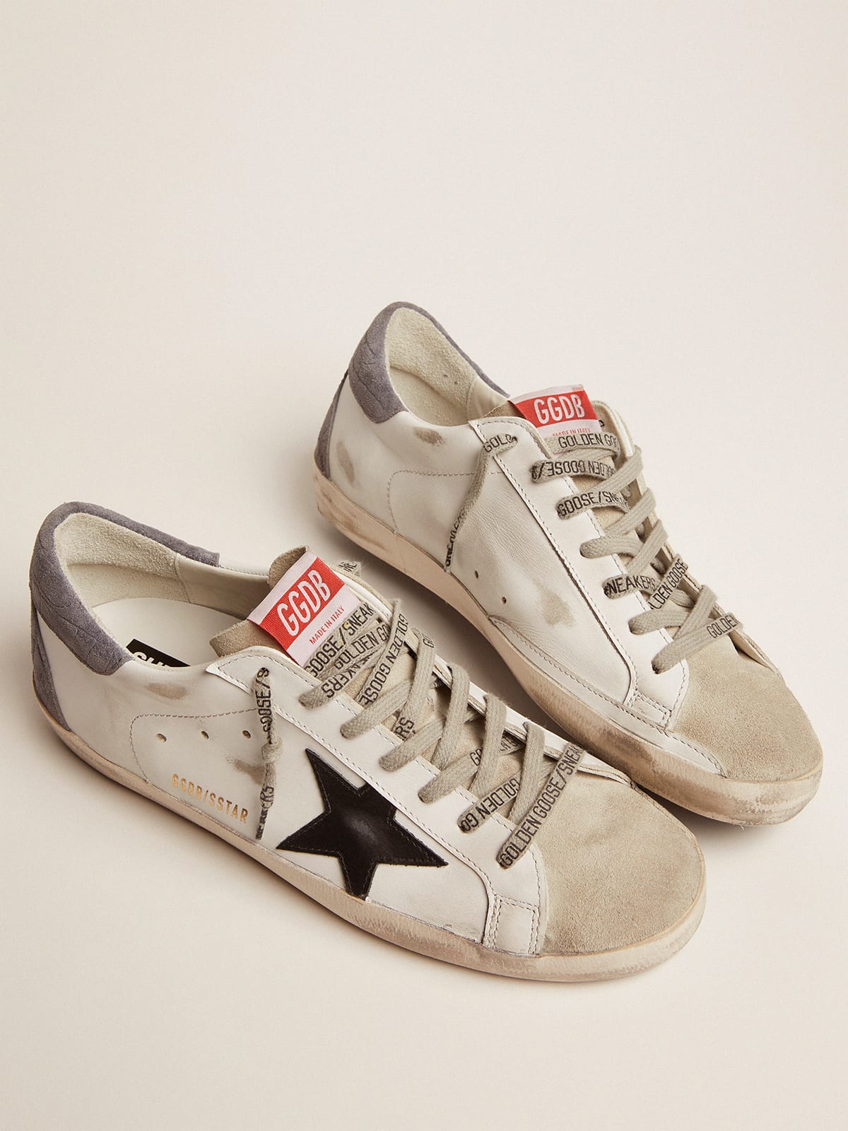 Super-Star LTD sneakers with black star and crocodile-print heel tab ...