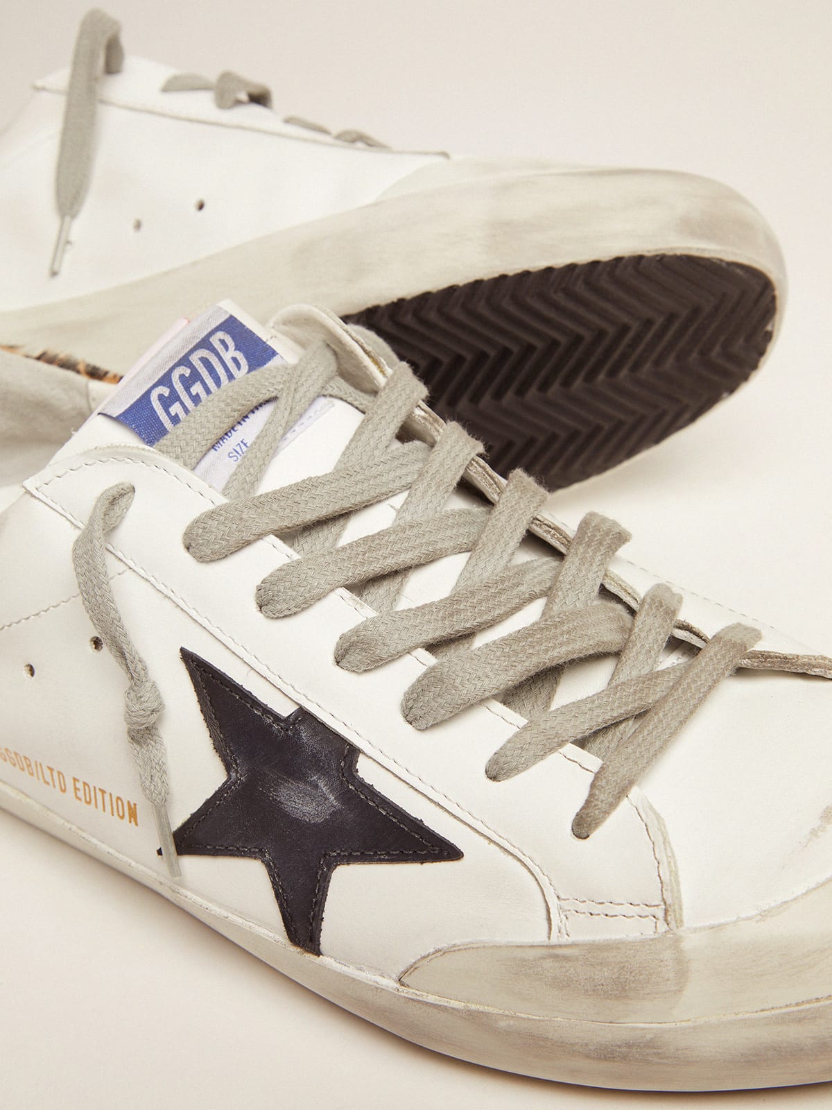 Golden Goose - Men's Limited Edition LAB Super-Star sneakers with leopard-print heel tab in 
