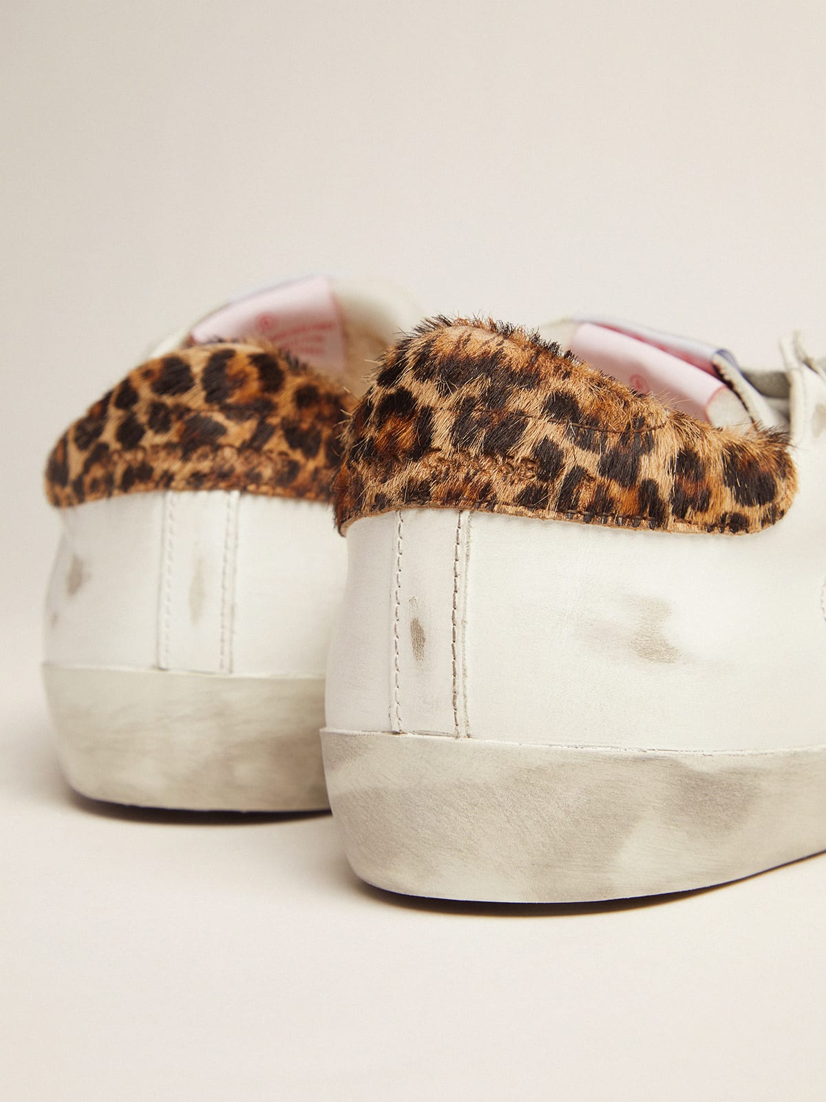 Golden Goose - Men's Limited Edition LAB Super-Star sneakers with leopard-print heel tab in 