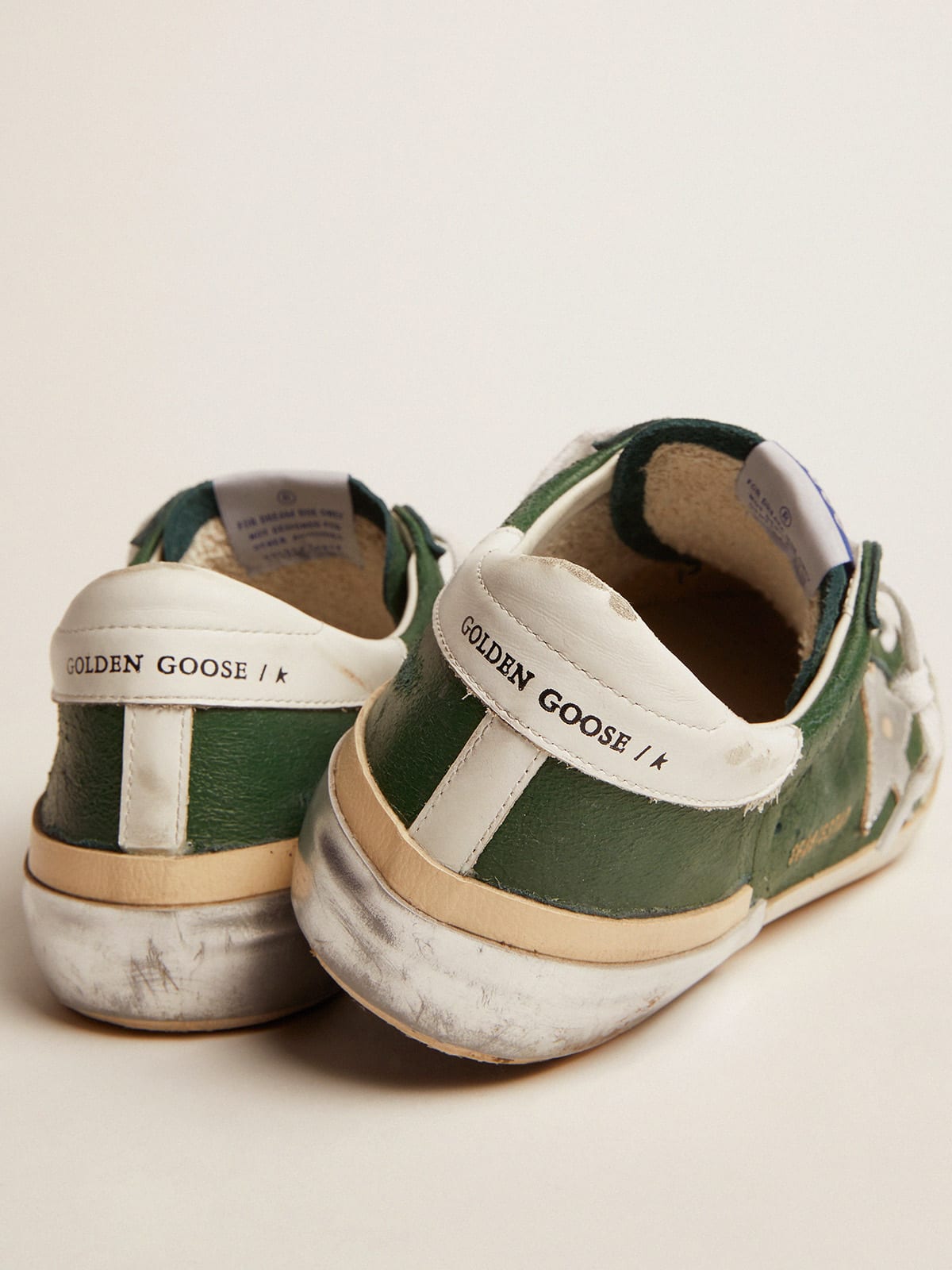 Golden goose superstar store bambino verde