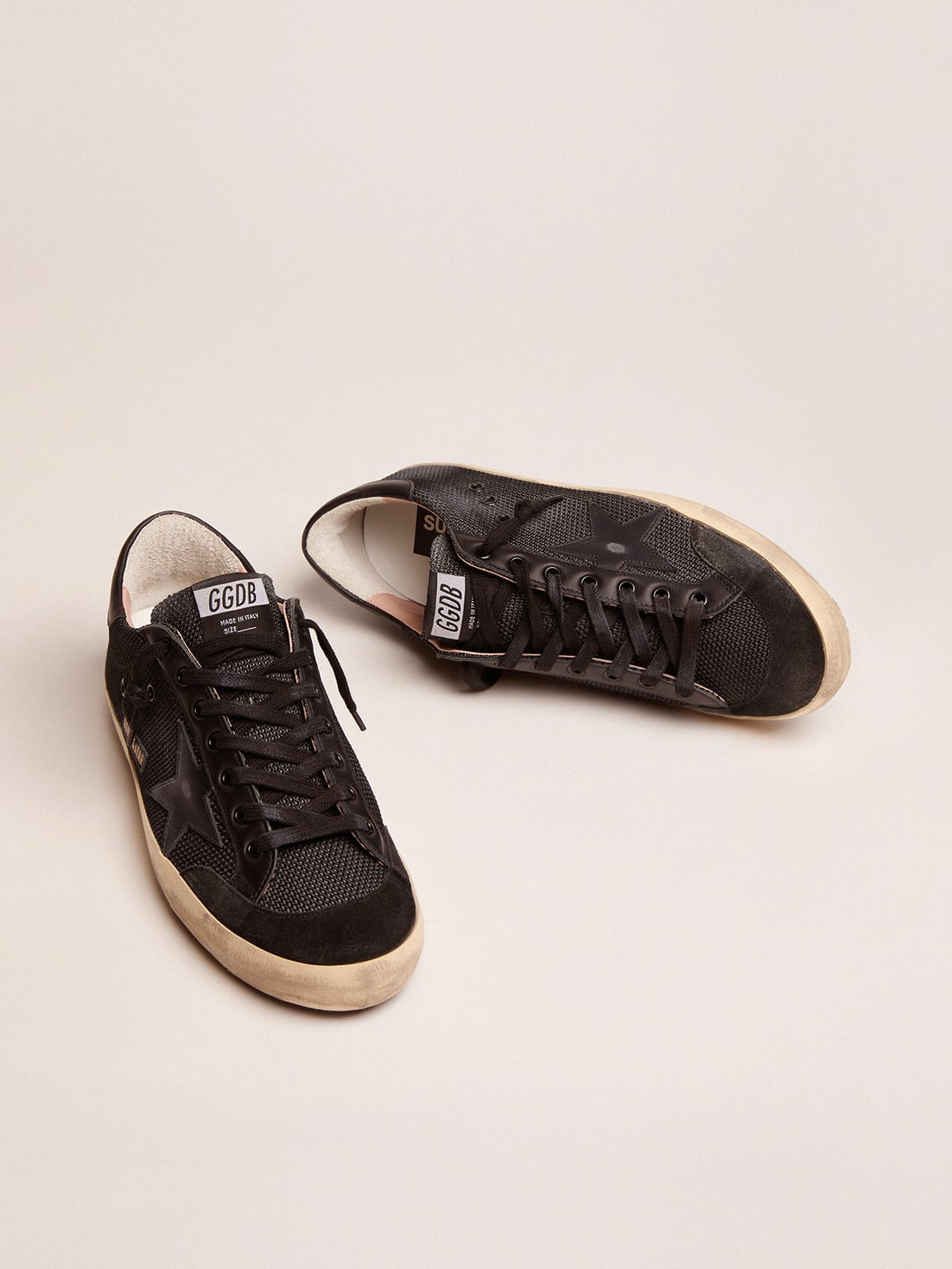 Super Star Penstar sneakers in black mesh and leather Golden Goose