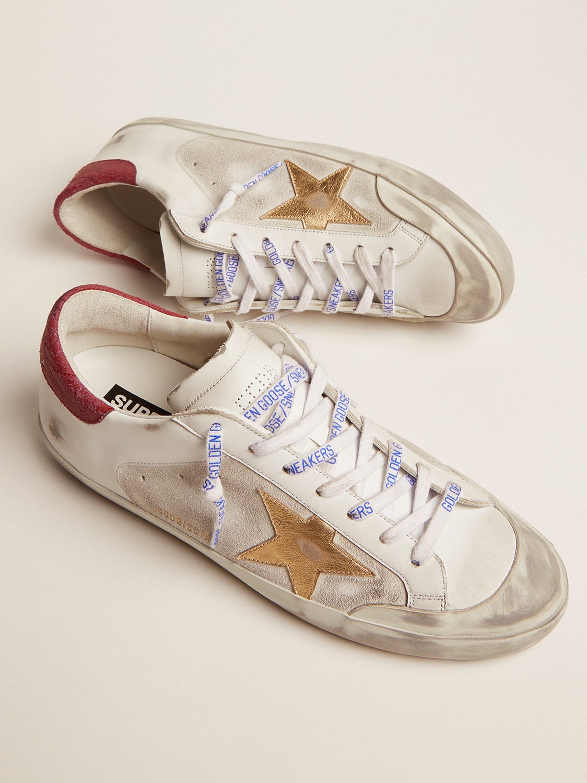 White shoes with deals gold stars